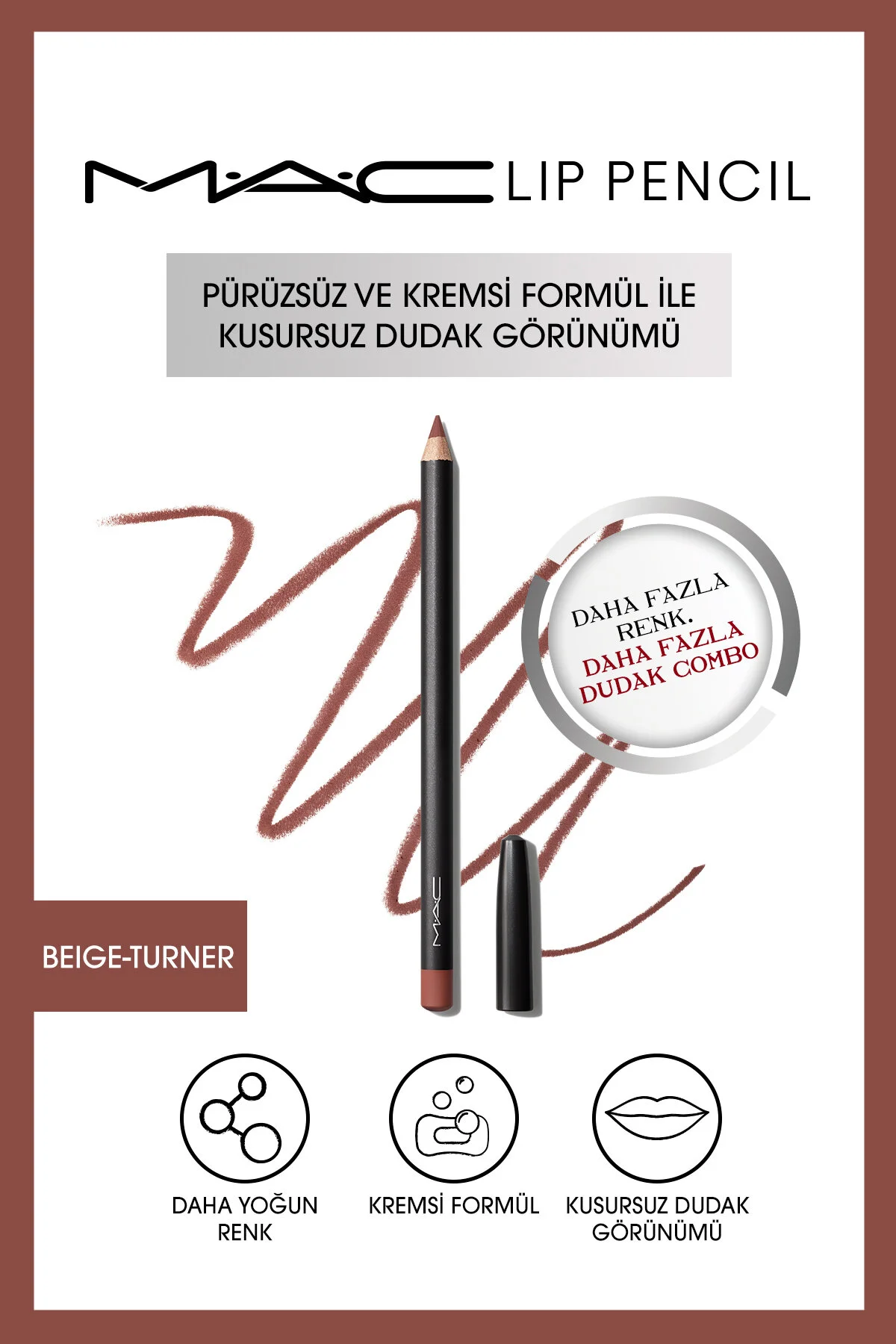 خط لب مداد بژ ترنر 1.45 گرم Mac