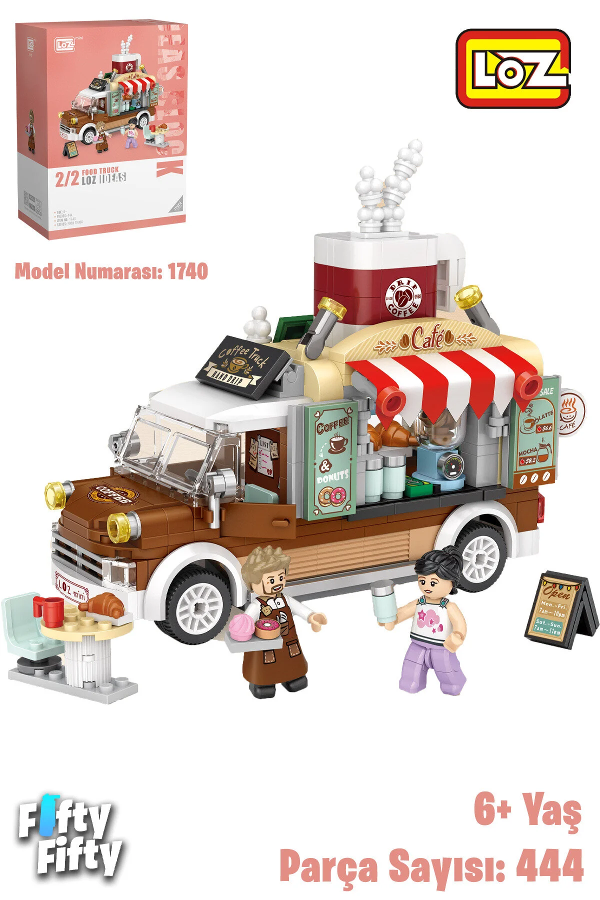 لگو و اسباب بازی های ساخت محور ست ساز LOZ MINI BLOCK TRUCK CAFEE LZ1740 444 PIECES از ترکیه Vagonlife