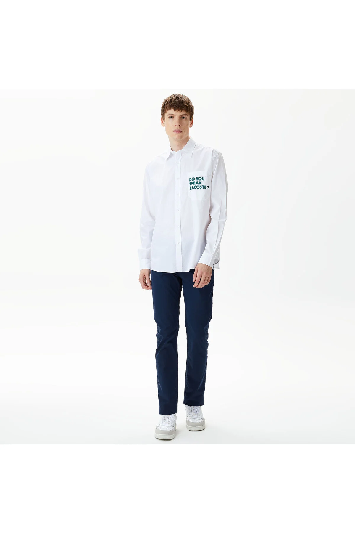شلوار آبی مردانه باریک و لاگوست Lacoste