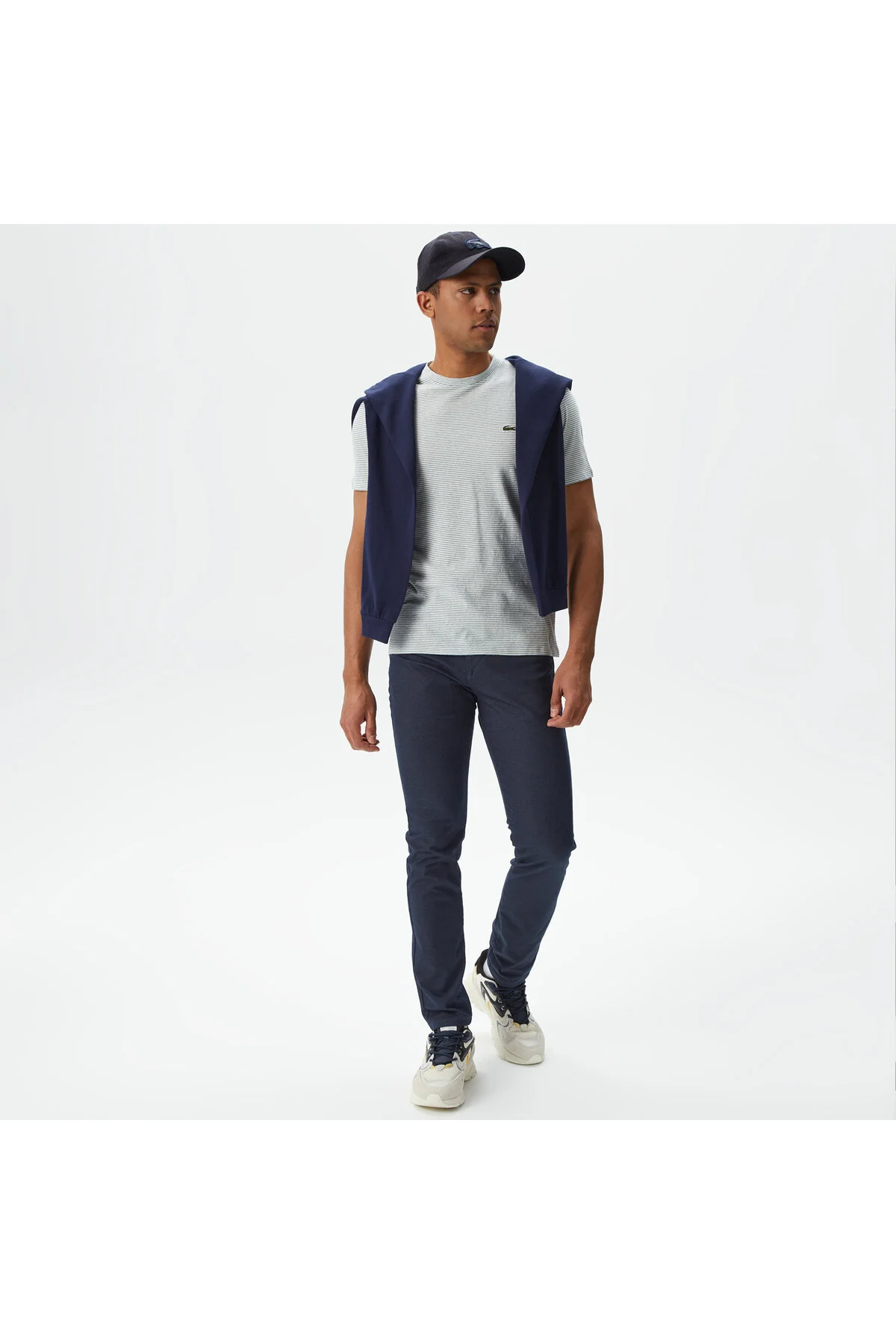 تی شرت سبز مردانه گردنبند مناسب لاگوست Lacoste