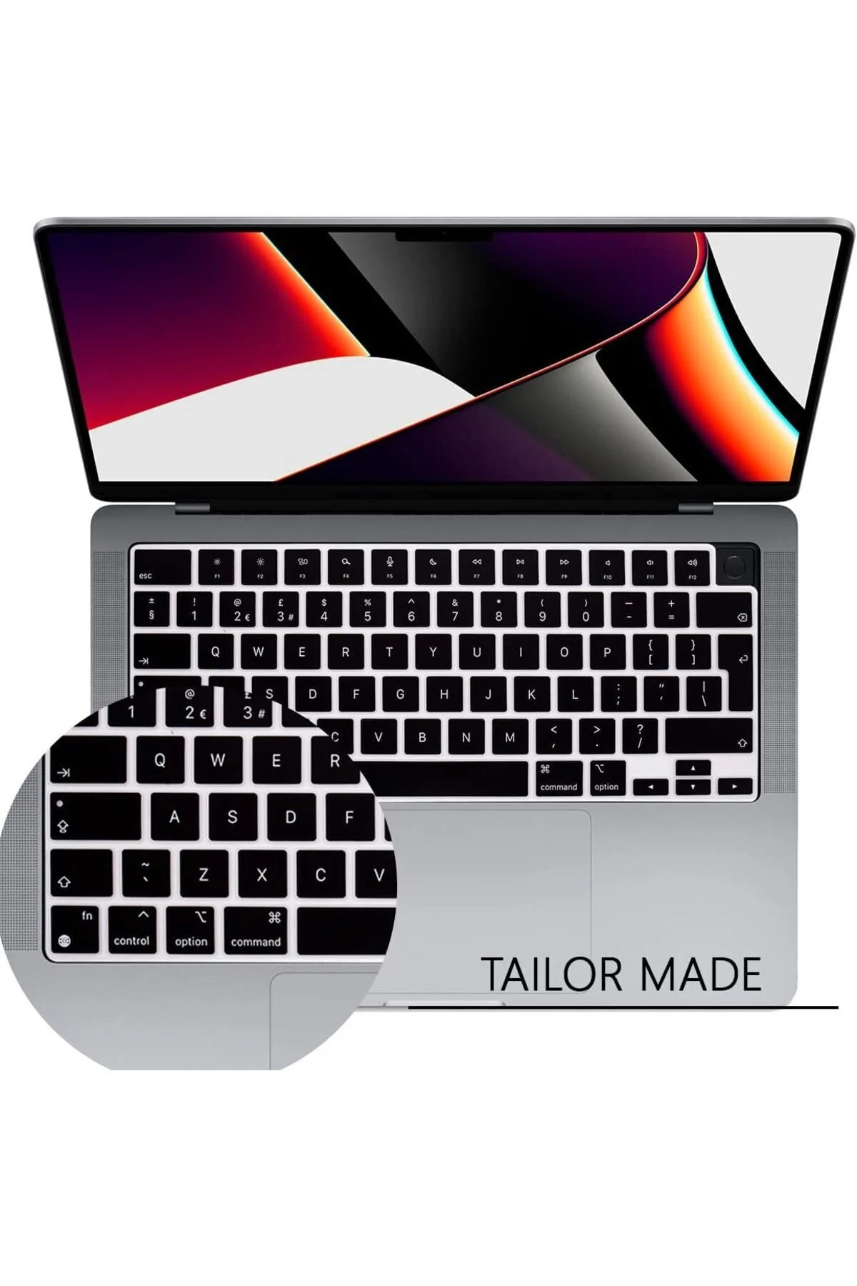 محافظ نوت بوک MACBOOK 13.3 AIR 2020 A2337 صفحه کلید سازگار با مایع و گرد غبار پد کیبورد انگلیسی Q فیبکس Fibaks