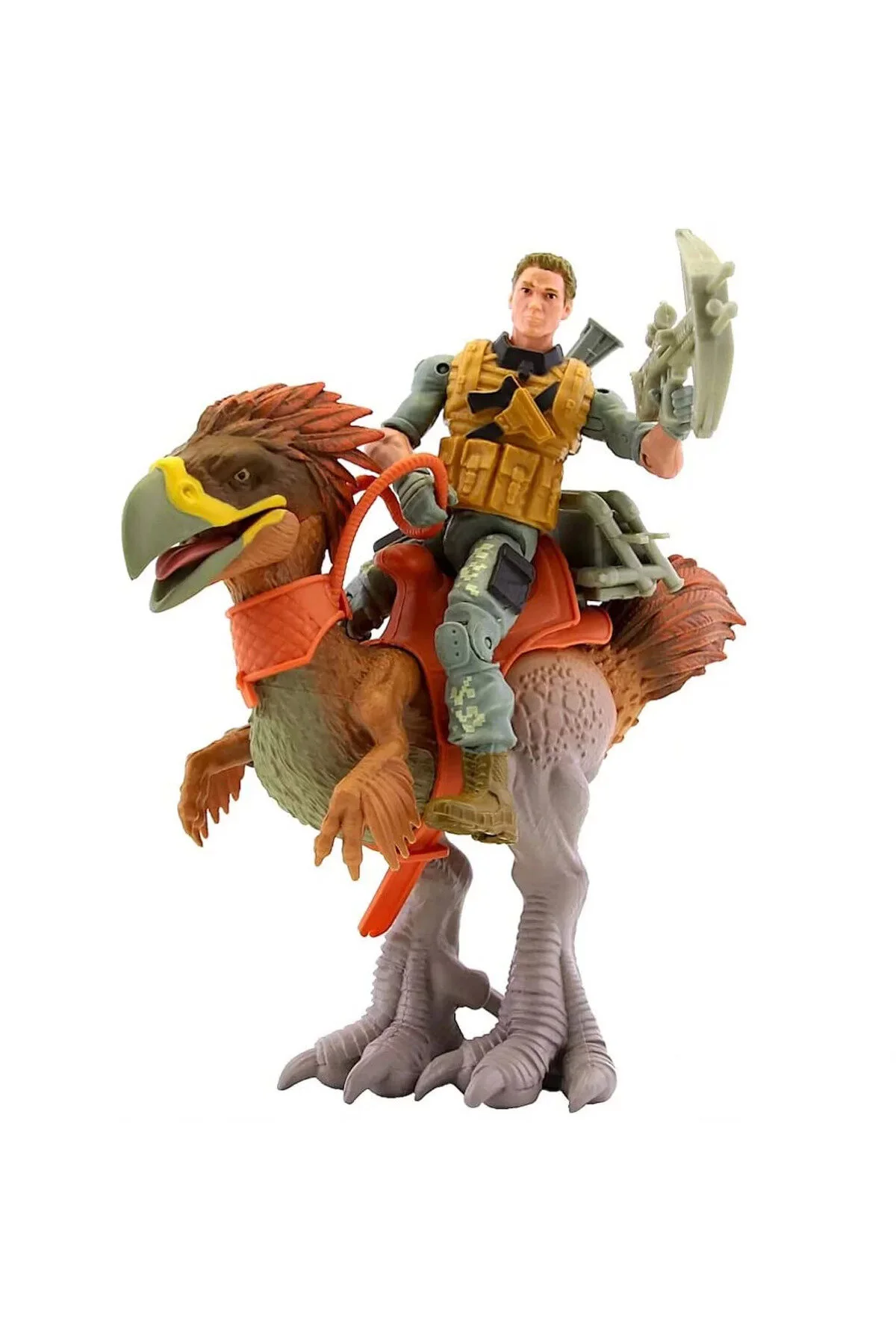 اسباب بازی های فیگور حیوانی مجموعه ماجراجویی DINOSAUR DINO CLASH WRANGLER 1 قطعه TOYFEST