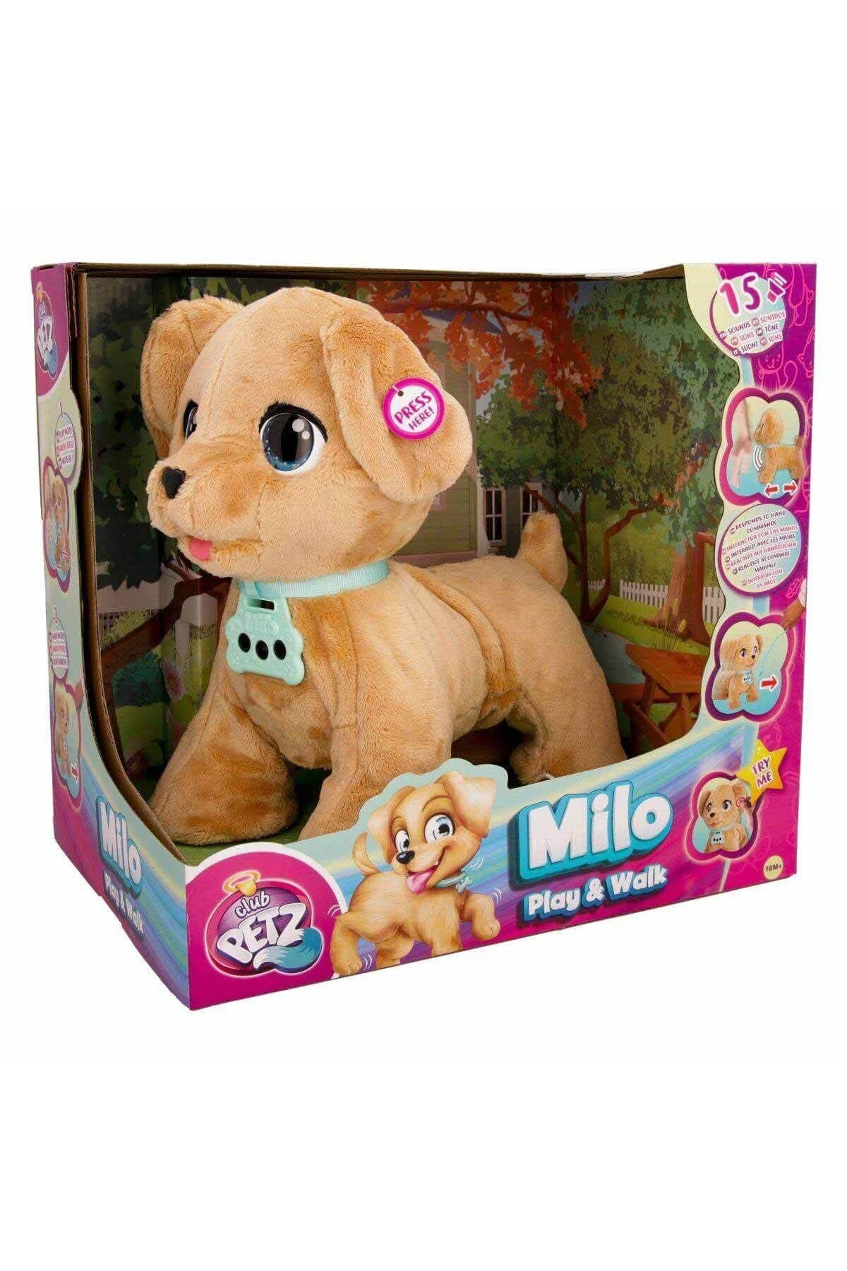اسباب بازی های پشمی IMC MILO INTERACTIVE PUSH DOG Sunman
