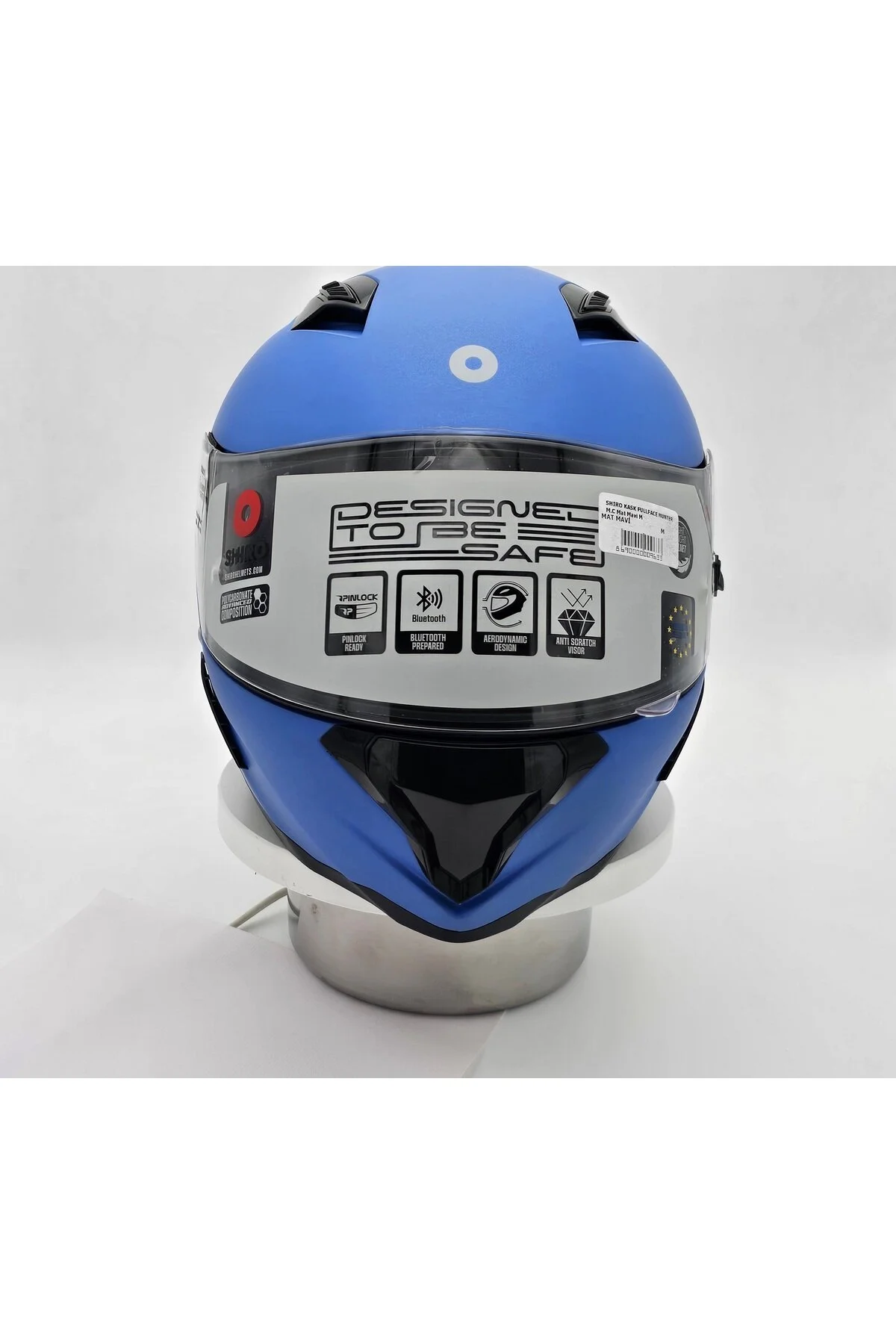 کلاه کاسکت موتورسیکلت آبی KASK FULLFACE HUNTER M.C MATTE BLUE M Shiro