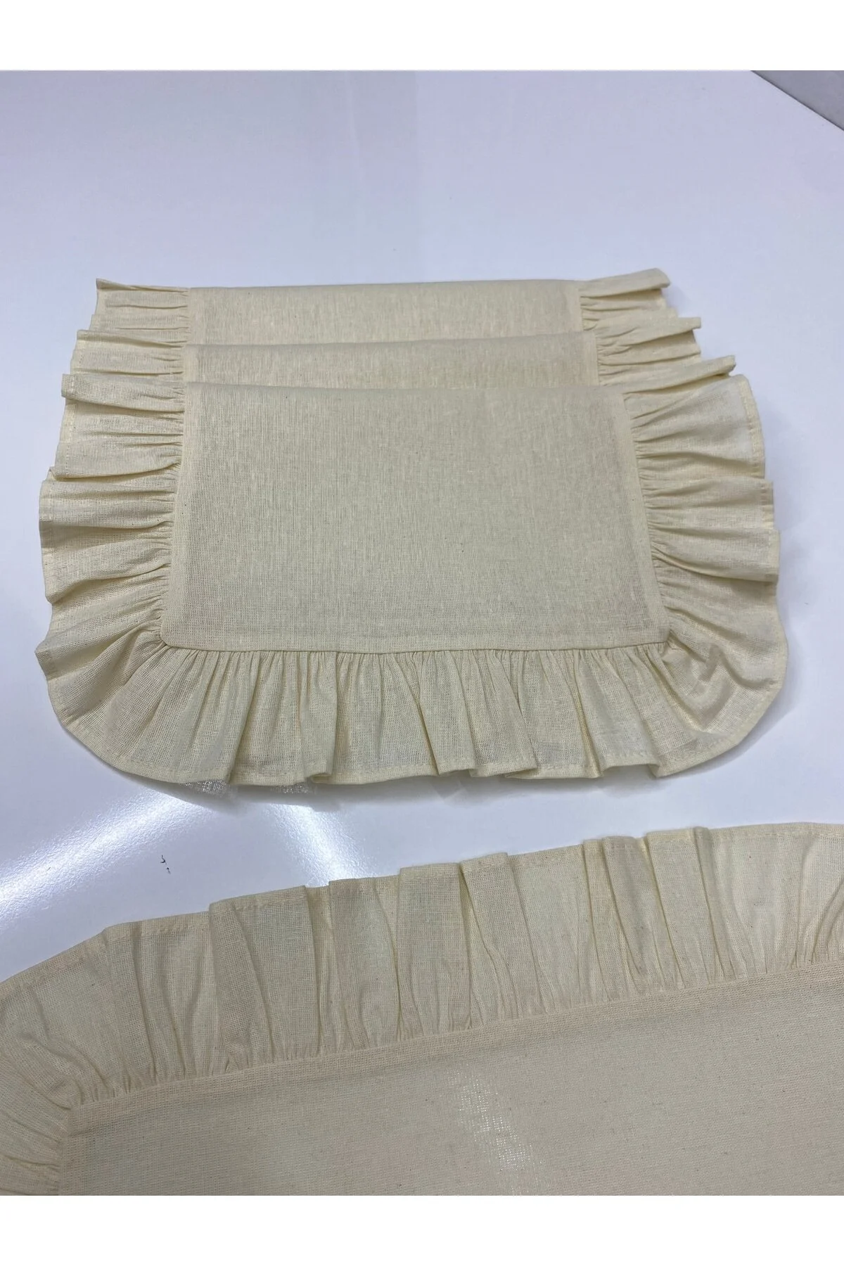 رانر و زیر بشقابی نود 100 ٪ کتانی خام پنبه 4 آمریكایی Supla Rectangle 35X45 سانتی متر  LILYUM