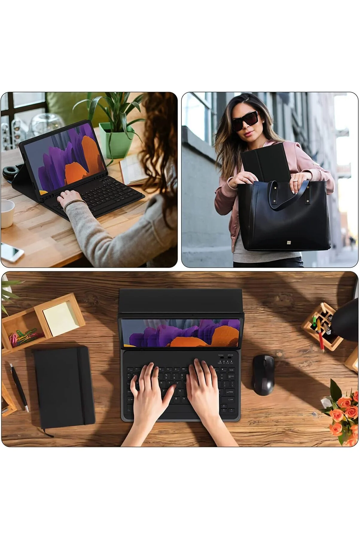 کیبورد SAMSUNG TAB S10 ULTRA SM 14.6 اینچی سازگار با BLUETOOTH TURKISH QOBOARD قرص نیست Fogy