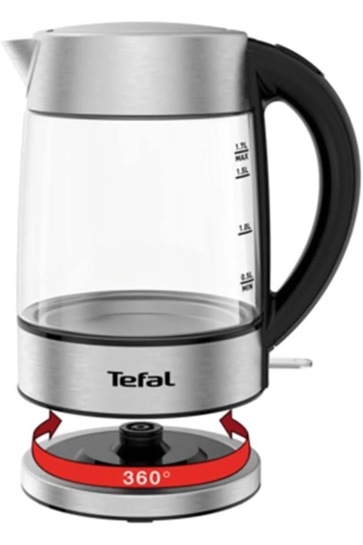 کتری برقی و گرم کن آب خاکستری 2200 وات سیلور تفال TEFAL