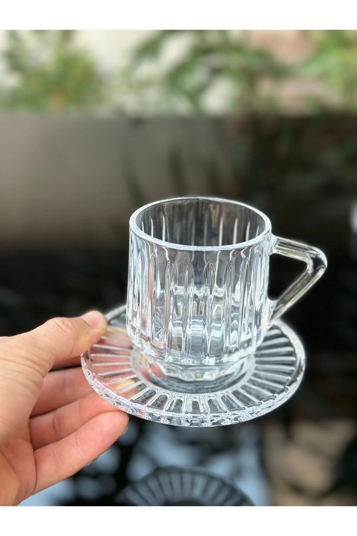 فنجان چای سفید چایی خوری لوکس شیشه ای ماس و Neskafe  AROW