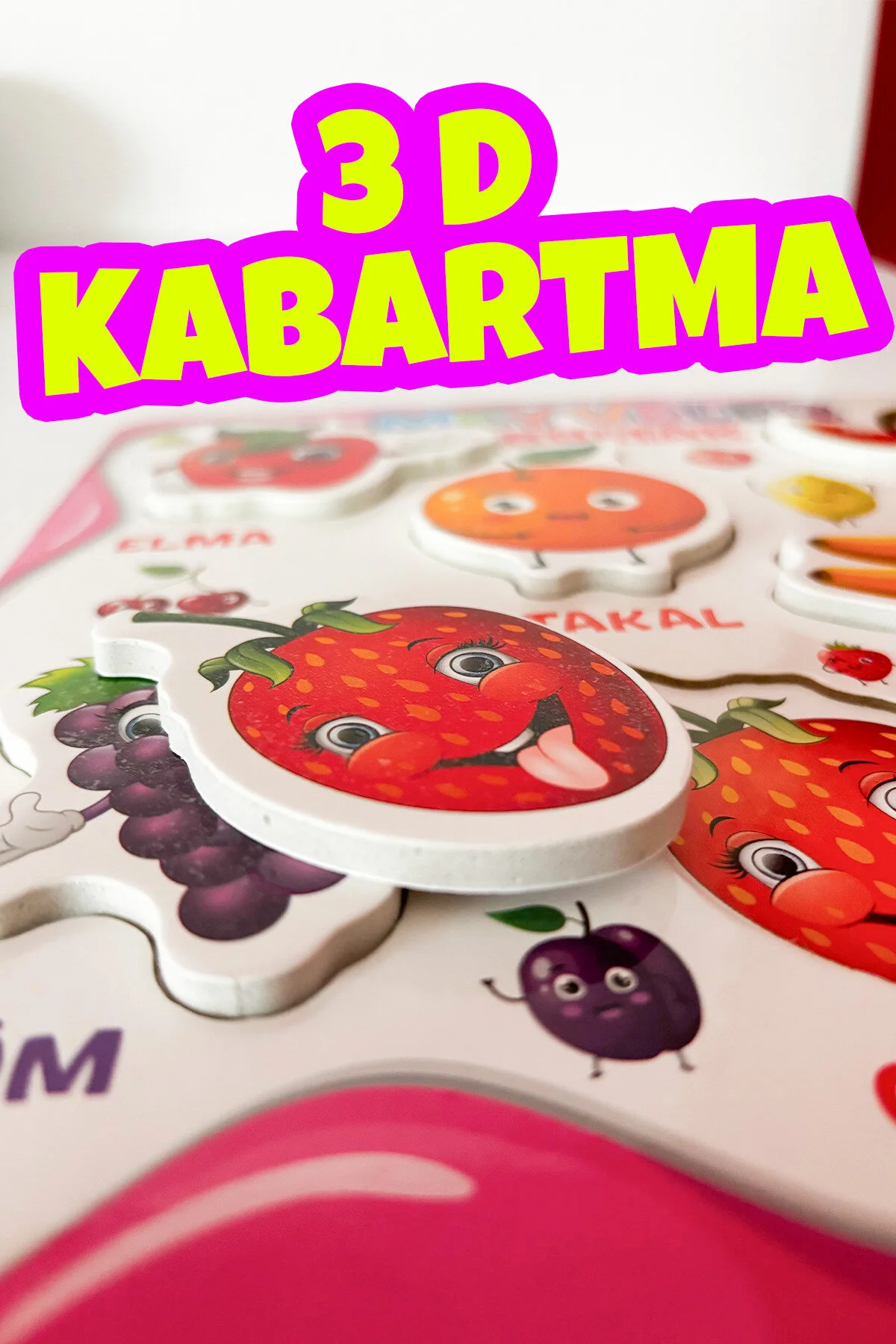 پازل سه بعدی اسباب بازی توسعه هوش آموزشی FRUITS BULTAK 3D Genel Markalar