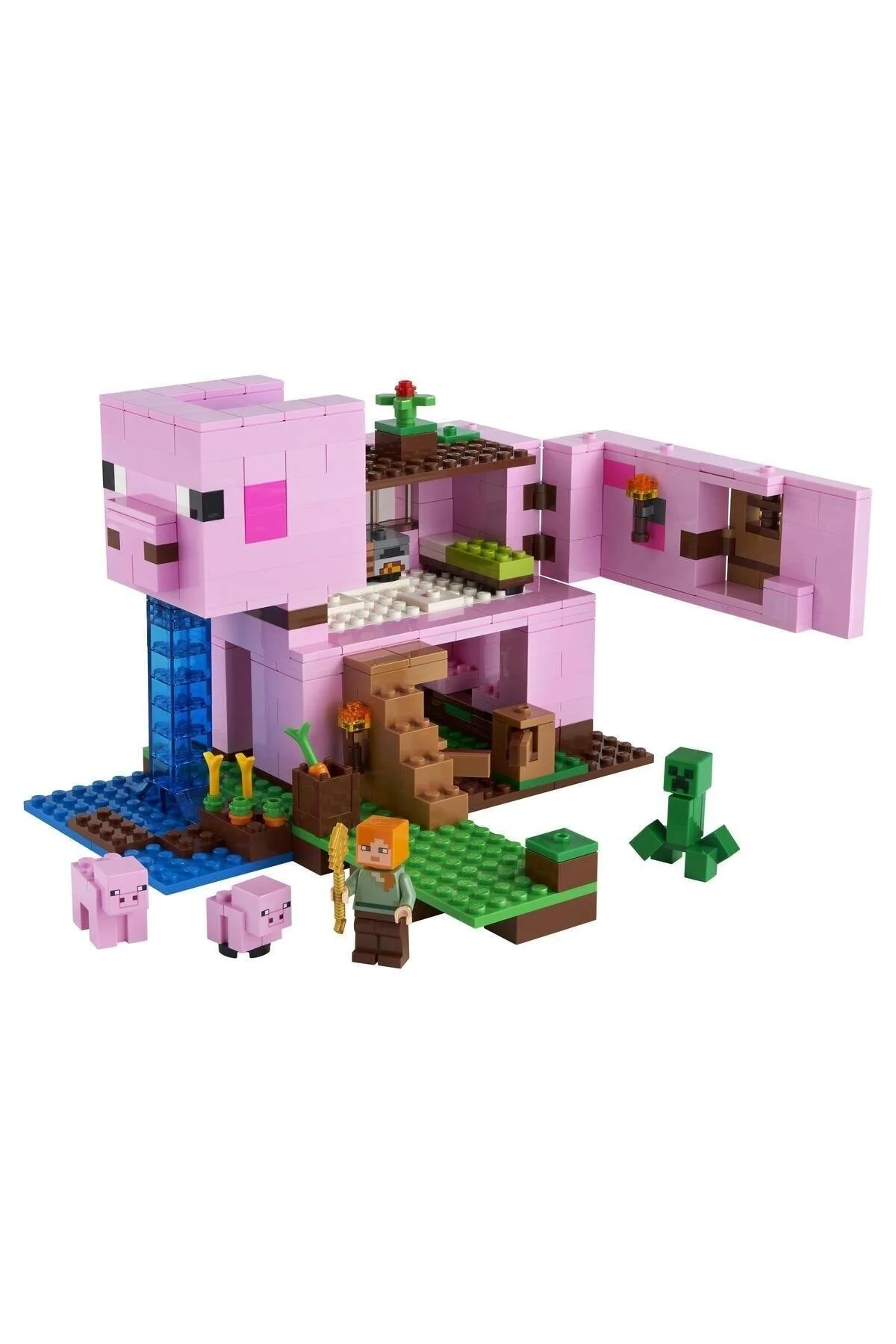 لگو و اسباب بازی های ساخت محور دخترانه پسرانه بچگانه ® MINECRAFT ™ PIG HOUSE 21170 خلاق برای مجموعه کودکان 490 قطعه LEGO