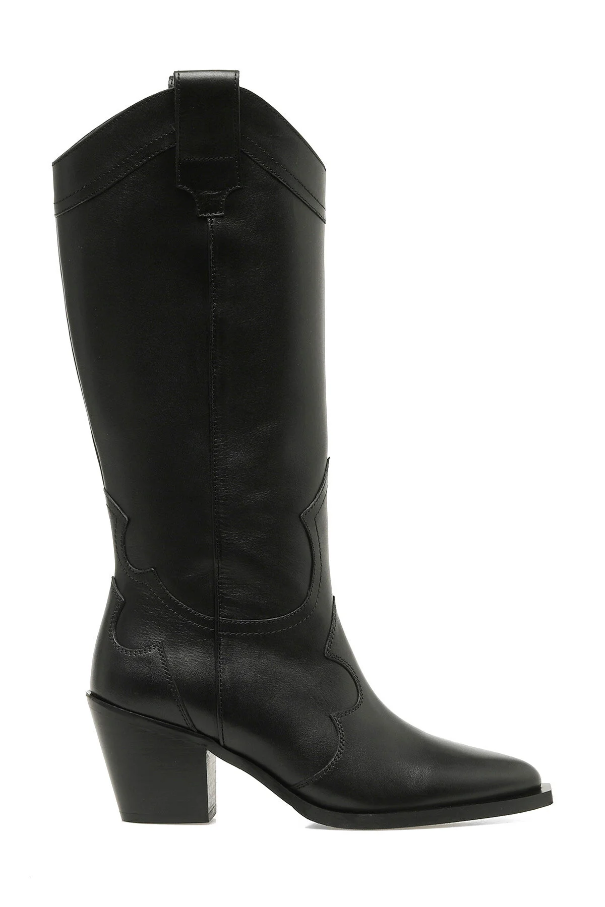 چکمه مشکی زنانه های پاشنه سیاه WONA 4PR Nine West