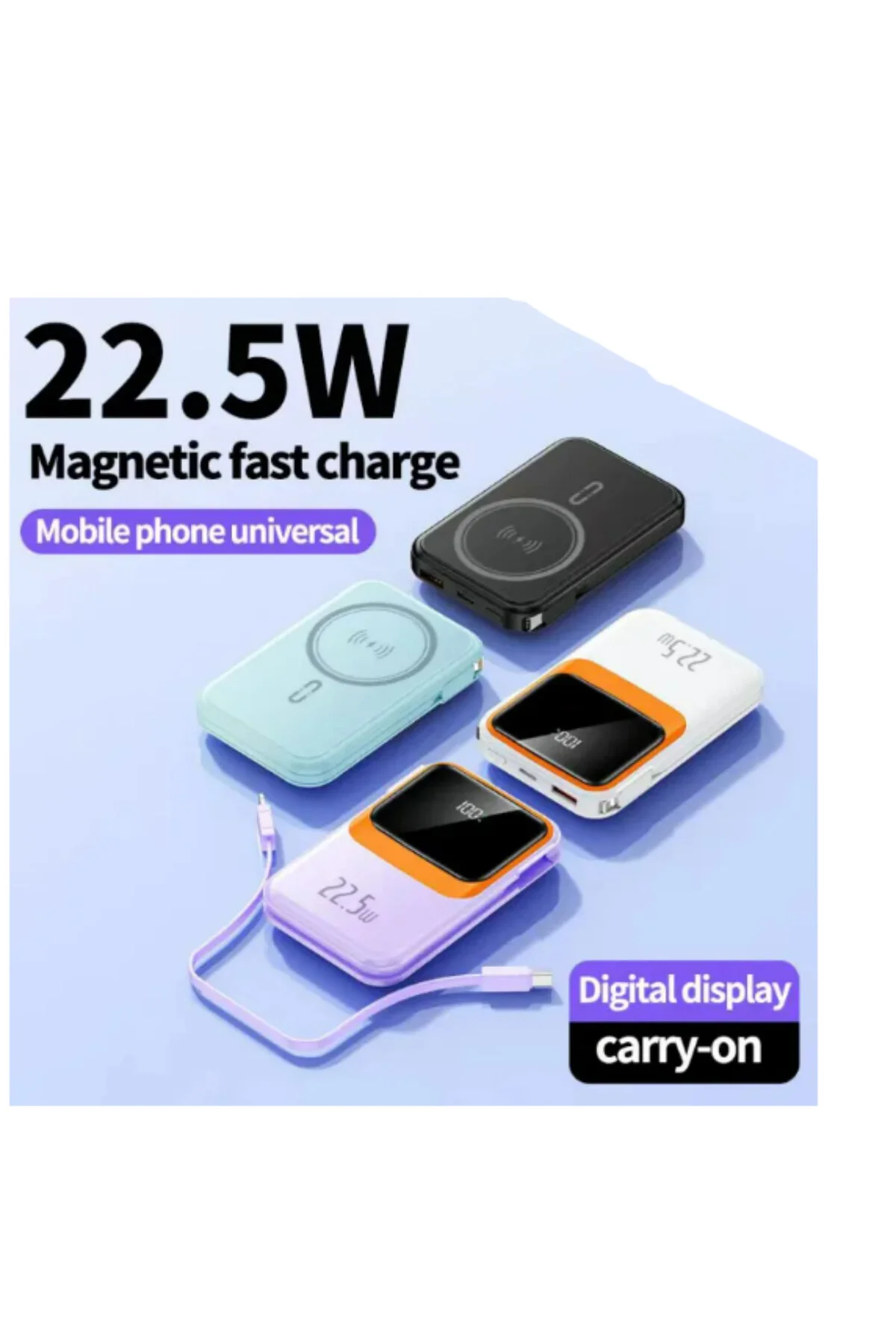 پاوربانک QC01 22.5W MINI POWERBANK LIGHTNING و نوع C 12000MAH شارژ سریع دستگاه بی سیم Ozmik
