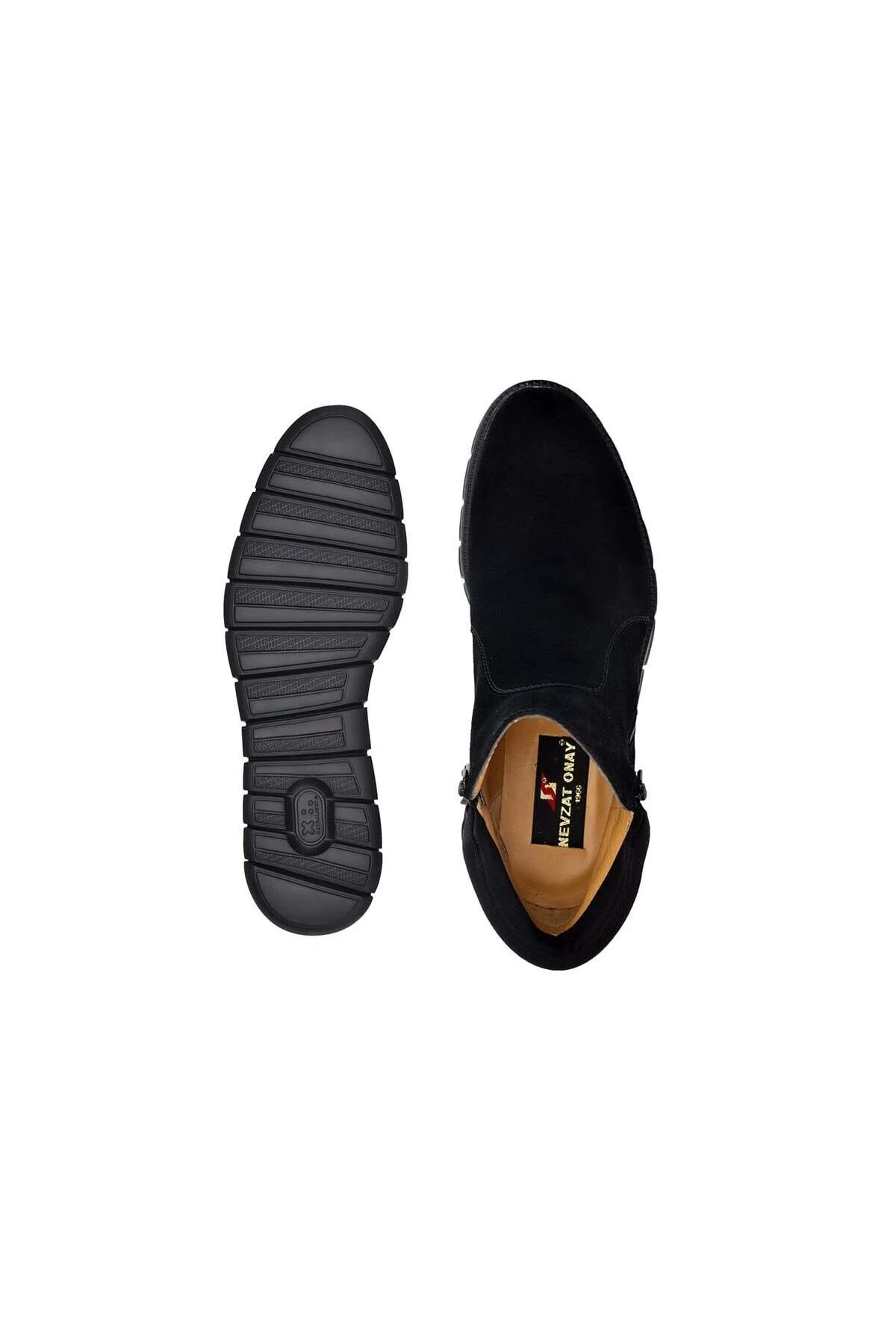 بوت پوتین مشکی مردانه چرمی واقعی سیاه روزانه ZIPPER مردانه'S 10742 Nevzat Onay