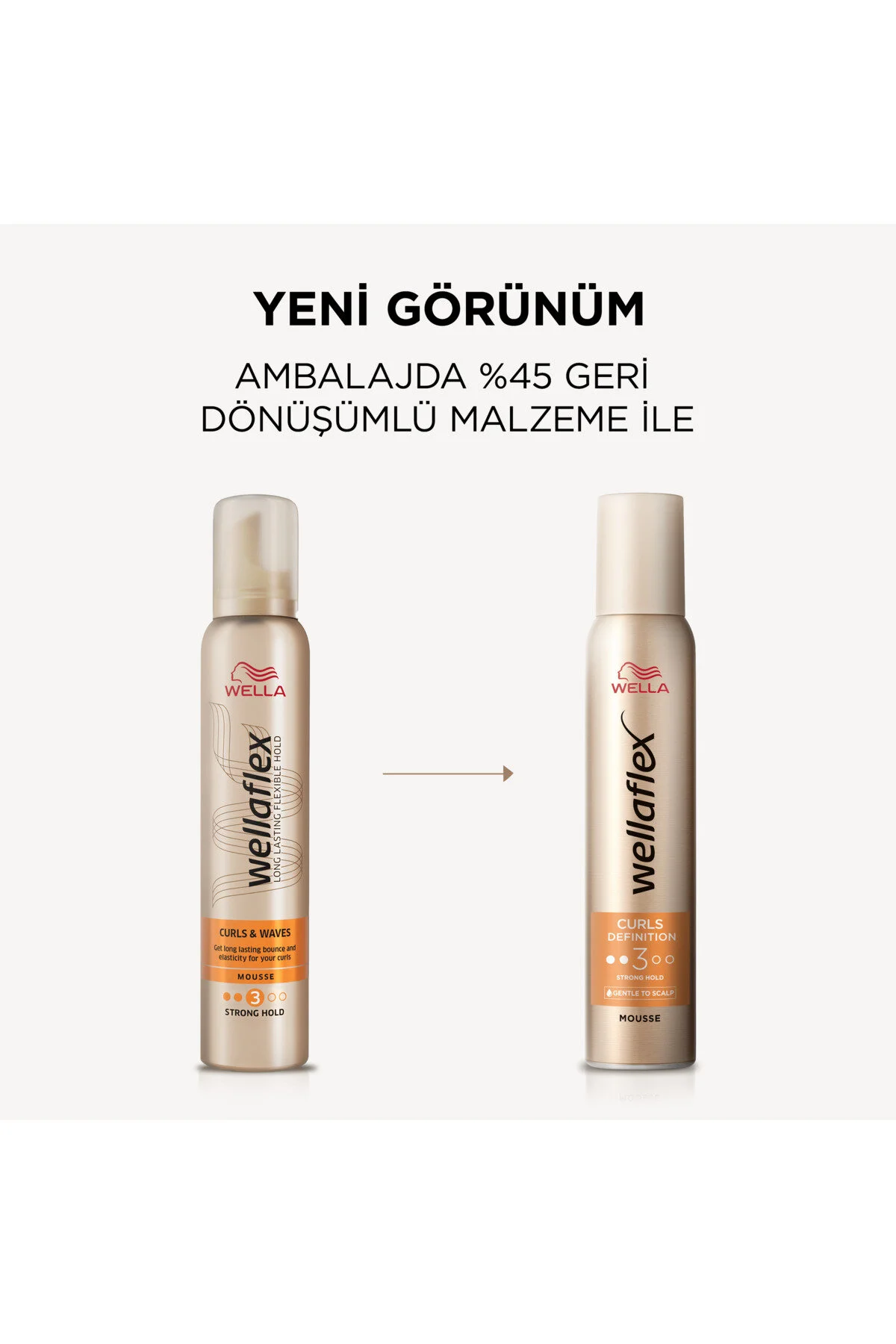 موس مو با قدرت نگهداری قوی و تعریف فر Wellaflex حجم 200 میلیلیتر ولا Wella