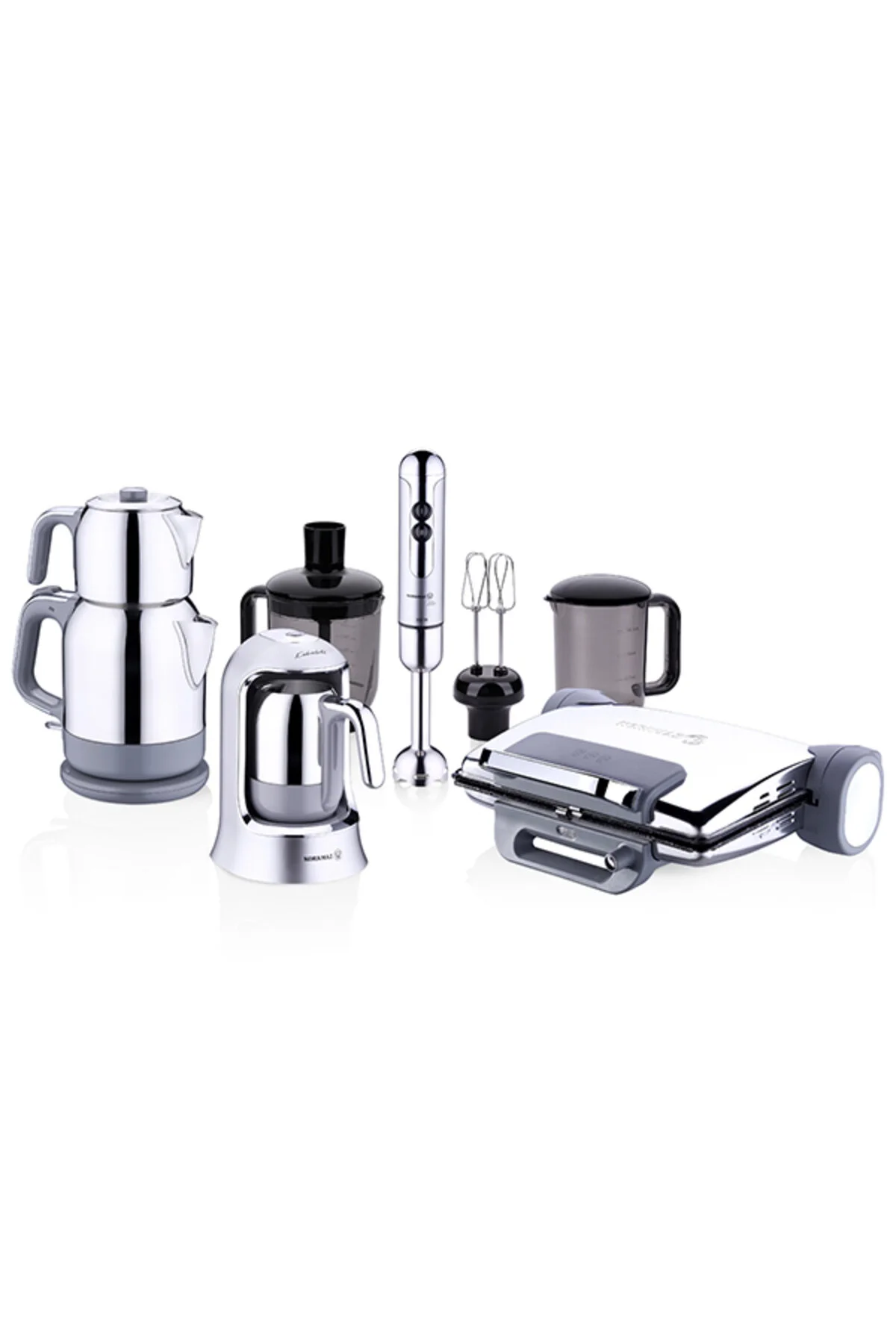 ست جهیزیه الکترونیکی A1827 INOX 14 قطعه الکترو مجموعه KORKMAZ