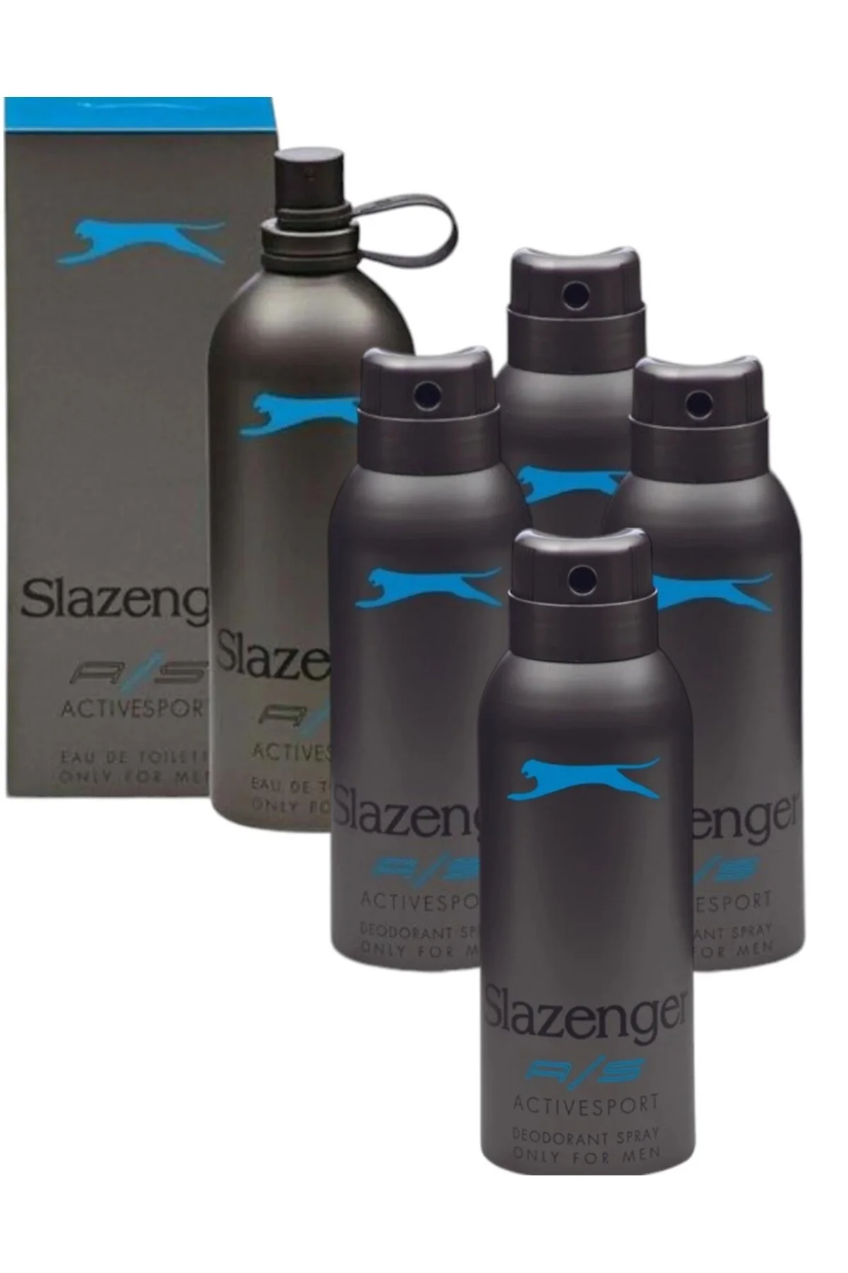 ست عطر مردانه BLUE 'S ادوتویلت 125 ML + 4 دئودورانت 150 میل اسلازنگر Slazenger