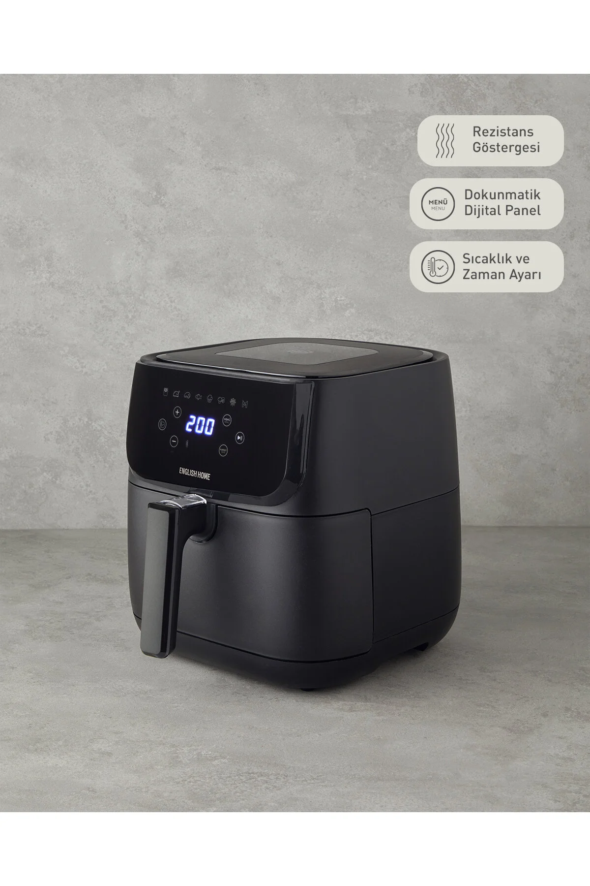 سرخ کن چند رنگ Aif 2001 دیجیتال قابل جابجایی سبد هوا Fryer Xl مشکی English Home