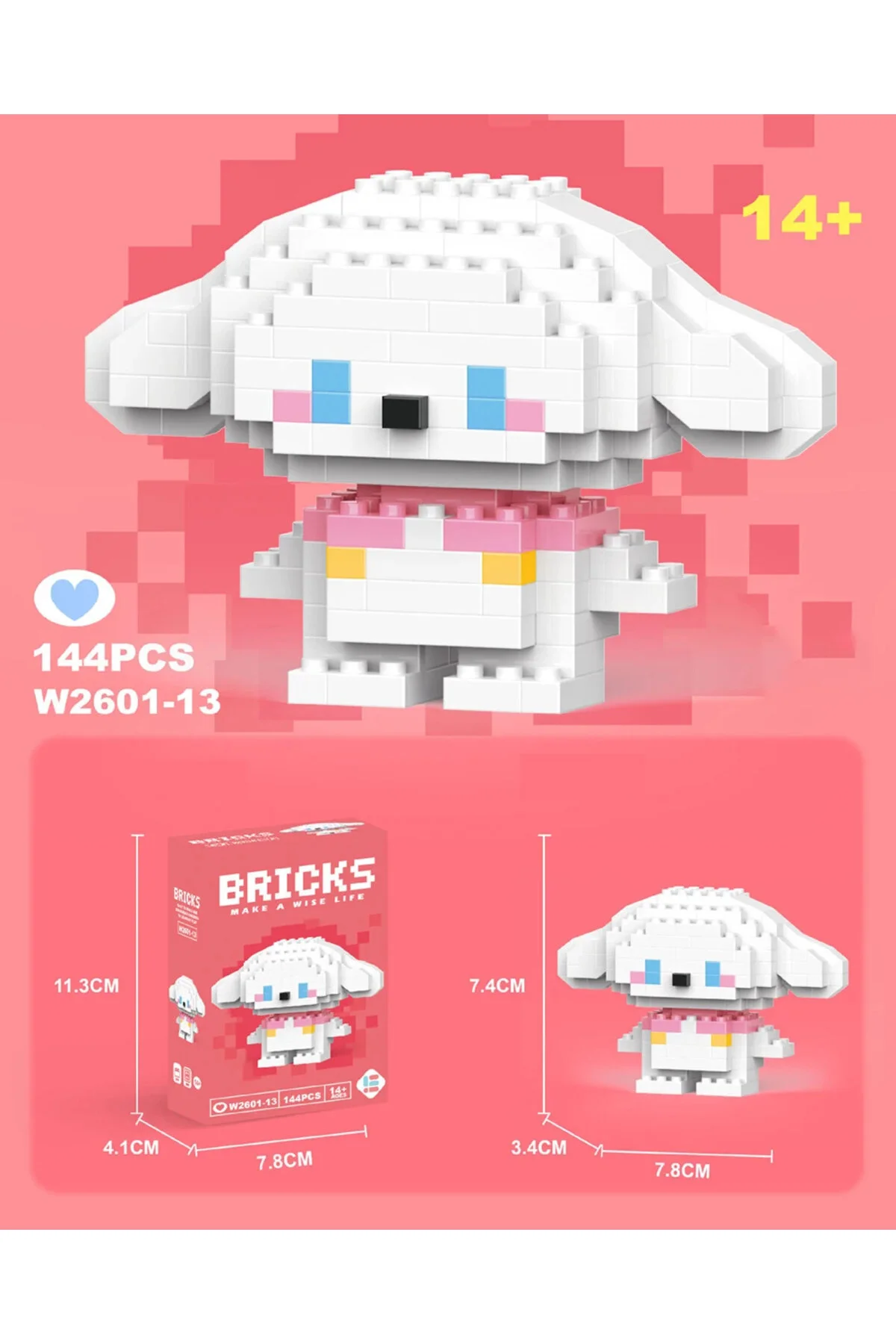 پازل سه بعدی BRICKS HELLO KITTY CINNAMOROLL اره منبت کاری مویی MINI LEGO sağlıkçı shopping trend aksesuar