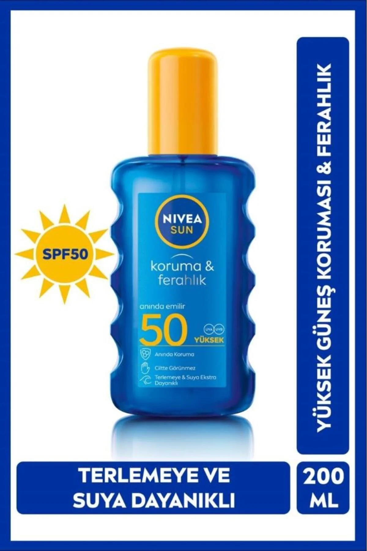 NIVEA محافظت اسپری و تازگی SPF50 200 میلی لیتر