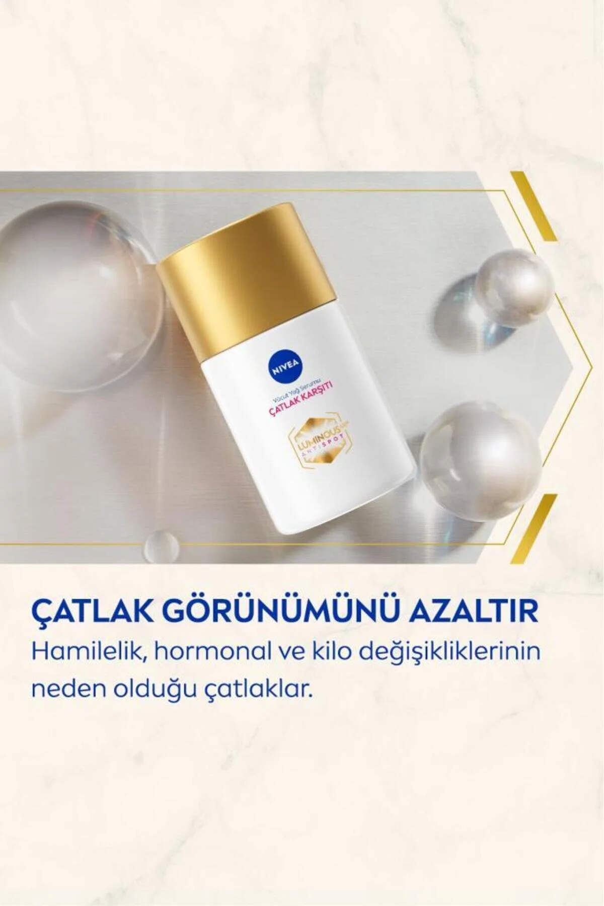 NIVEA ضدترک لومینوس630، سرم چربی بدن 100 میلی لیتر، تنظیم کننده رنگ پوست، مرطوب کننده 48 ساعته