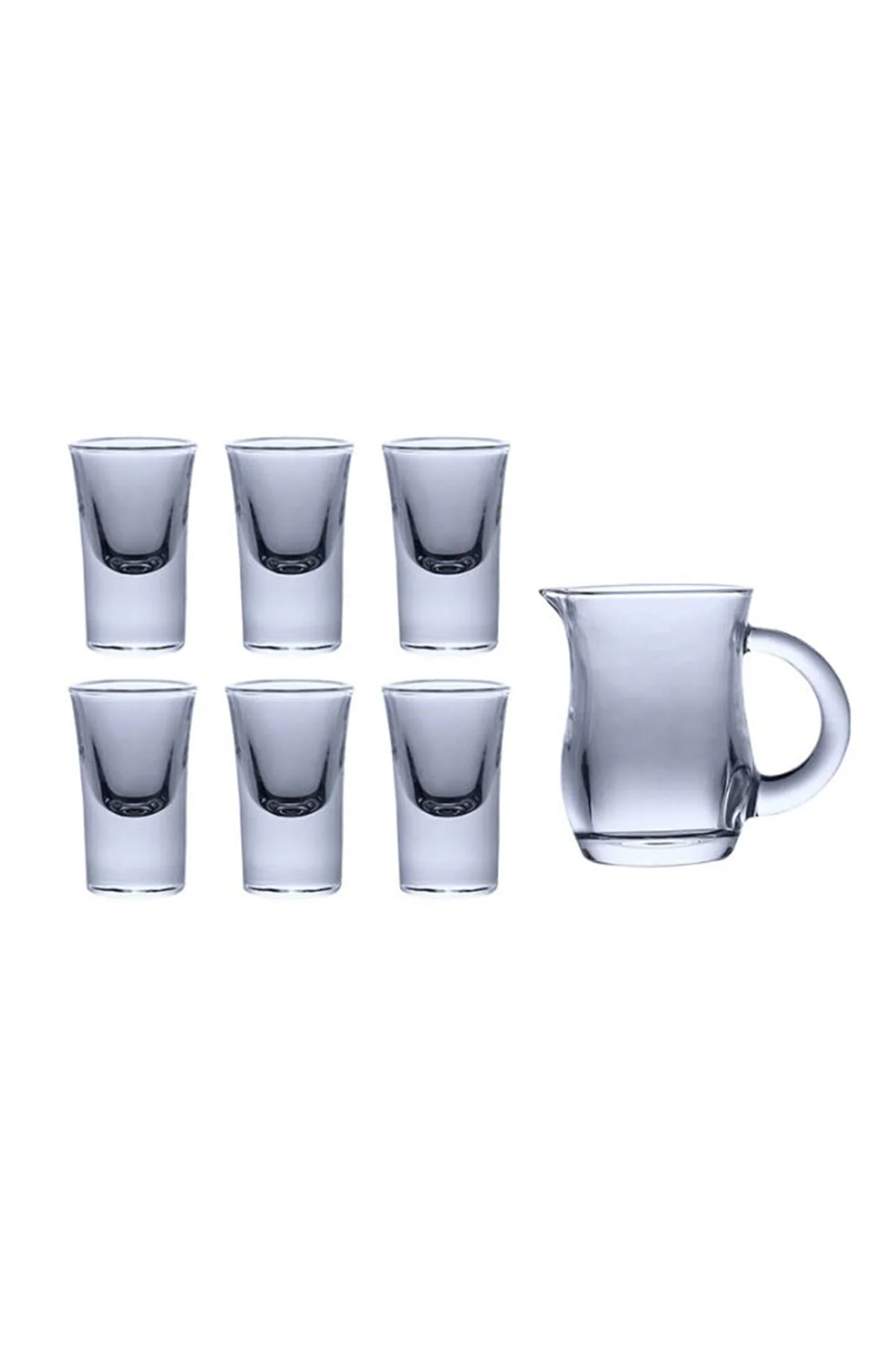لیوان چند رنگ شیشه مینیاتور 7 قطعه 100 میل 15ML SHOT Tiesa Home