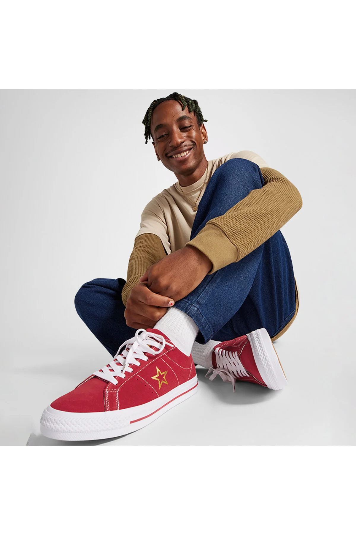 اسنیکر معایب کفش ورزشی یونیسکس قرمز جیر ONE STAR PRO کانورس Converse