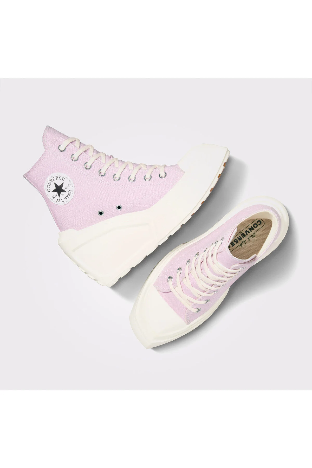 اسنیکر کفش کتانی با پلتفرم صورتی یونیسکس CHUCK 70 DE LUXE WEDGE کانورس Converse