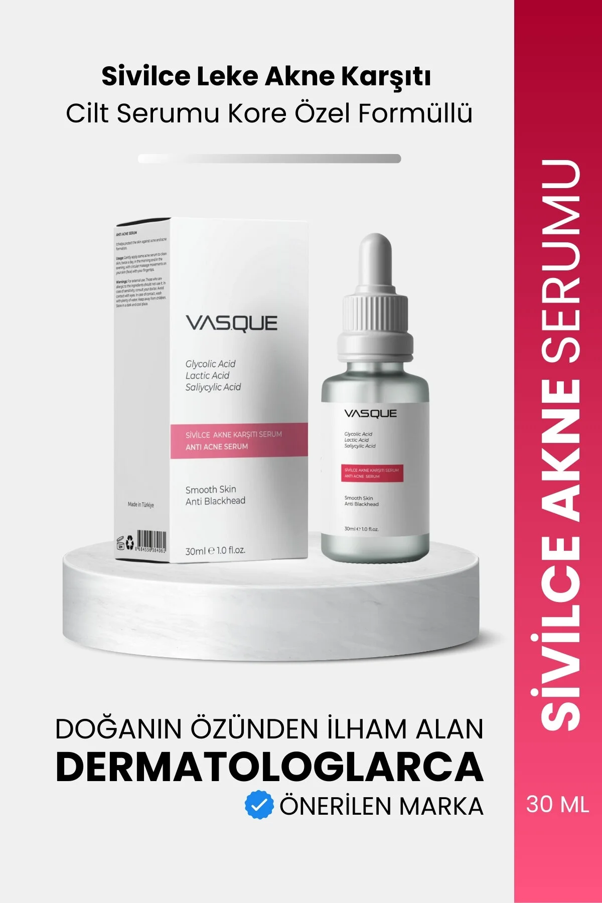 سرم پوست ضد آکنه VASQUE ACNE BLEMISH با فرمول ویژه کره ای VAS.QUE