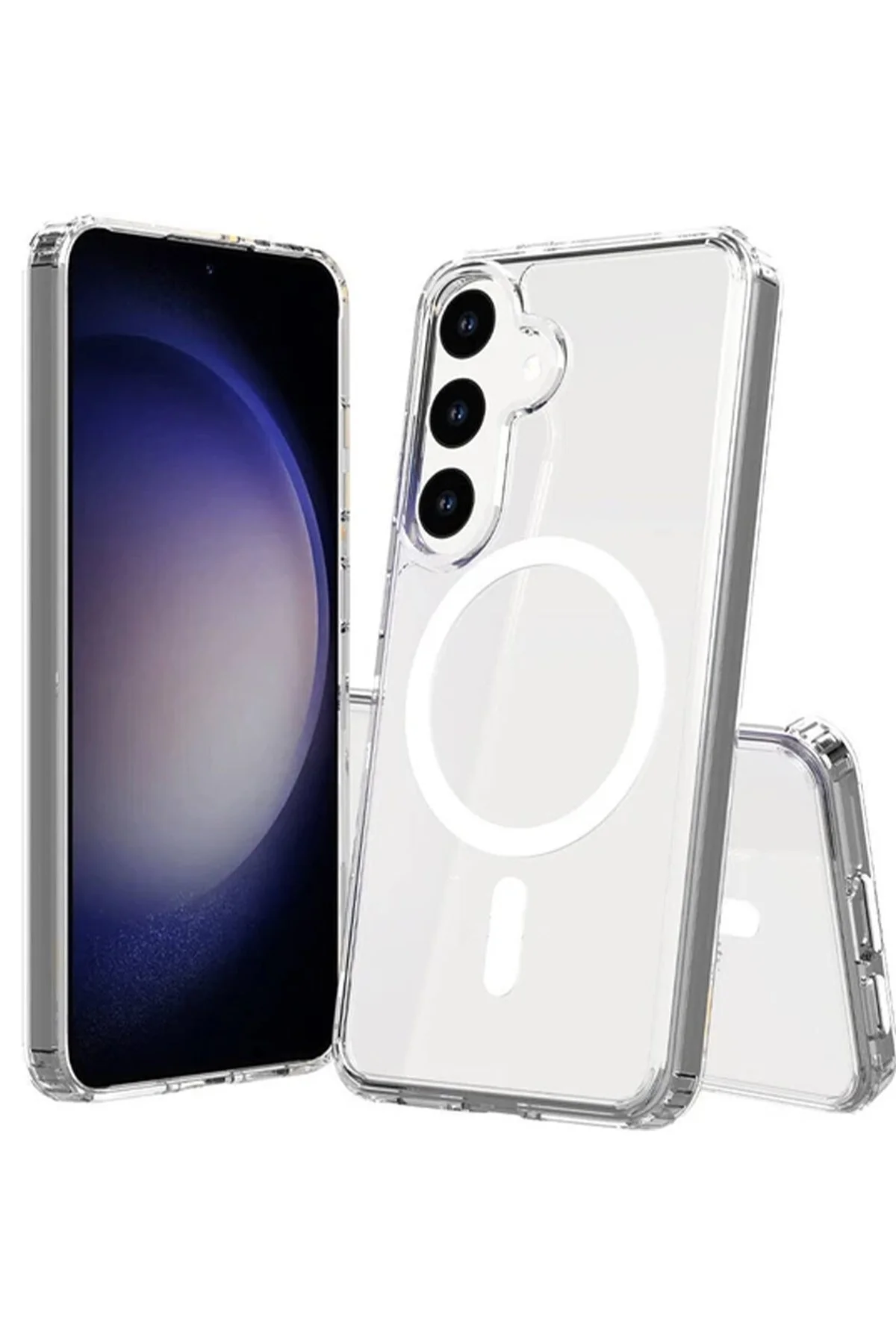 کاور و قاب محافظ گلکسی اس 25 MAGSAFE CASE ویژه مگنت سیلیکونی شفاف Bilişim Akademi