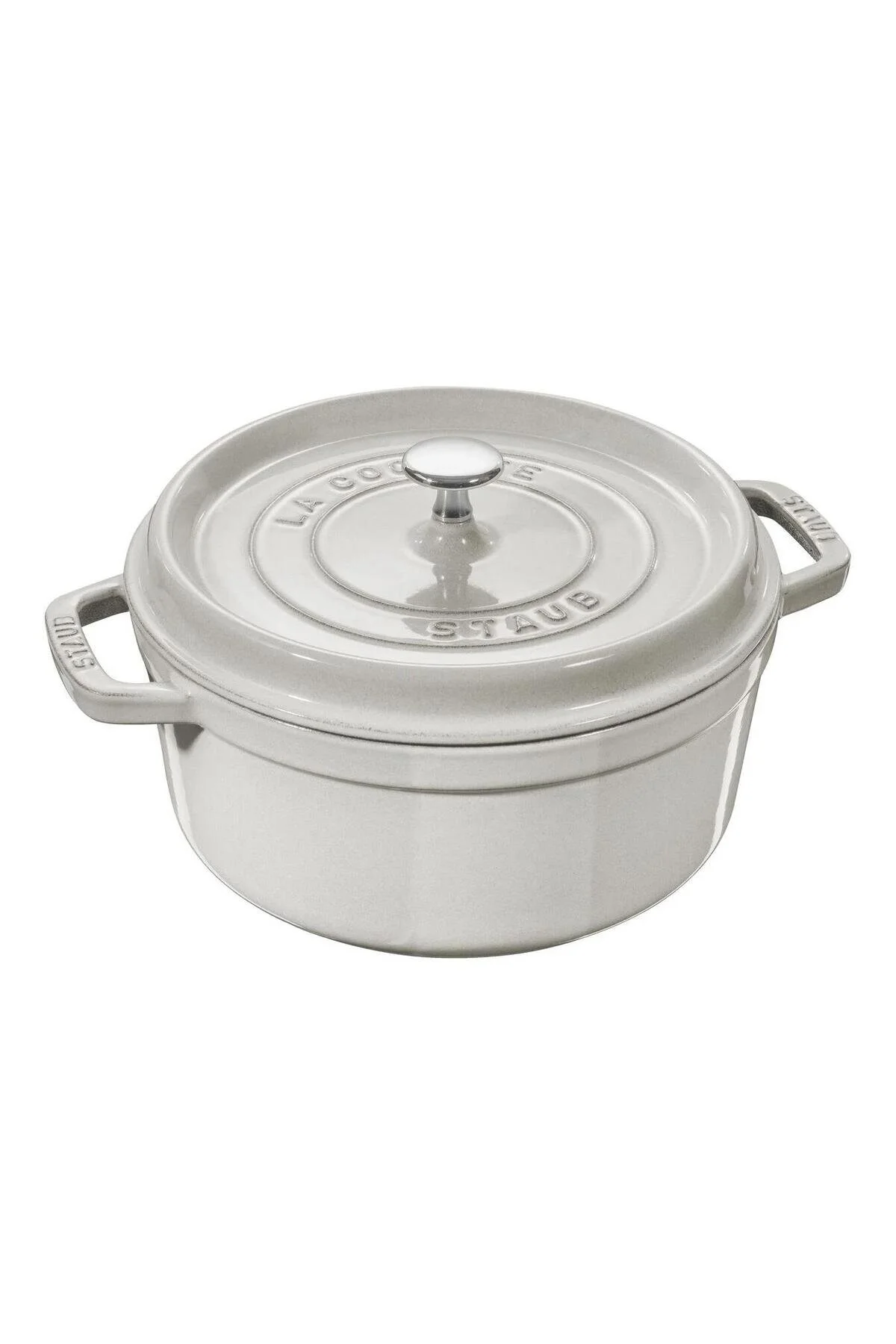 قابلمه گلدان ریخته گری دور سفید 24 سانتی متر 3 7LT 405014120 STAUB
