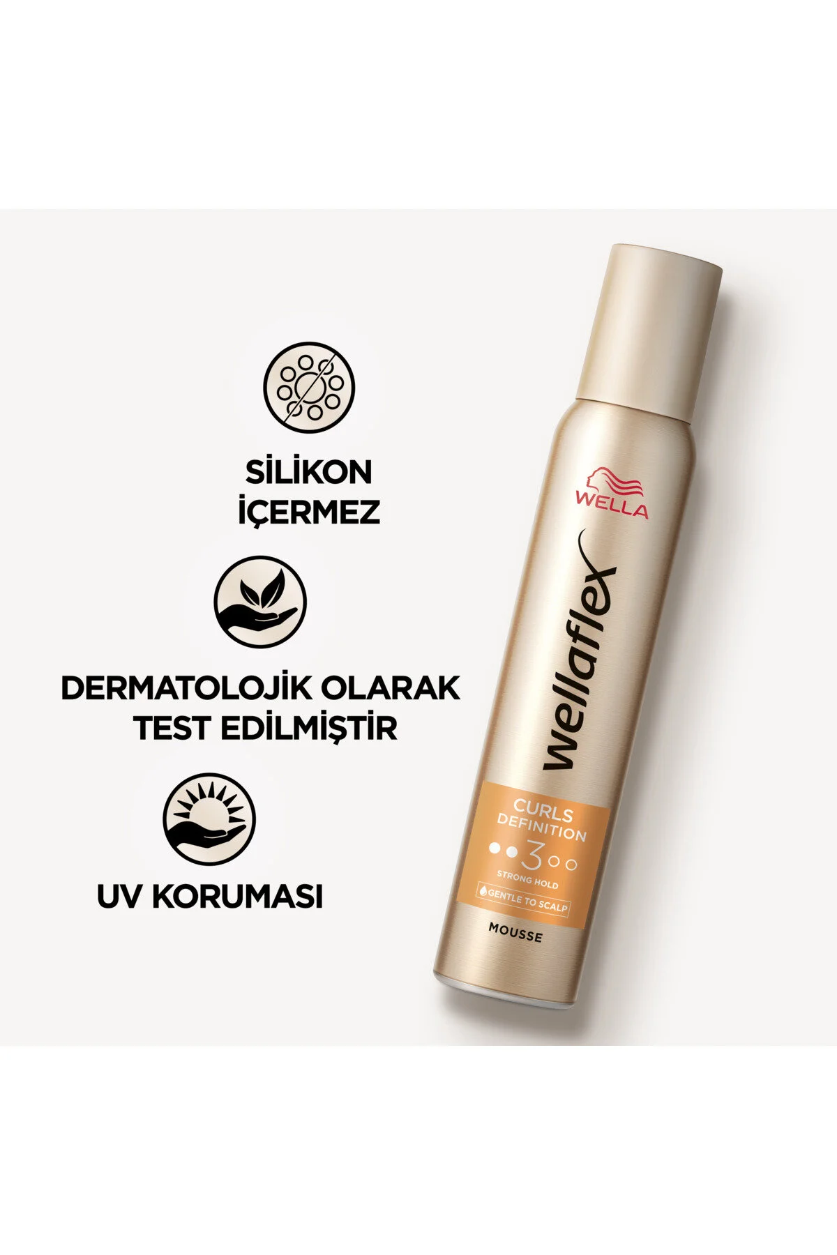 موس مو با قدرت نگهداری قوی و تعریف فر Wellaflex حجم 200 میلیلیتر ولا Wella
