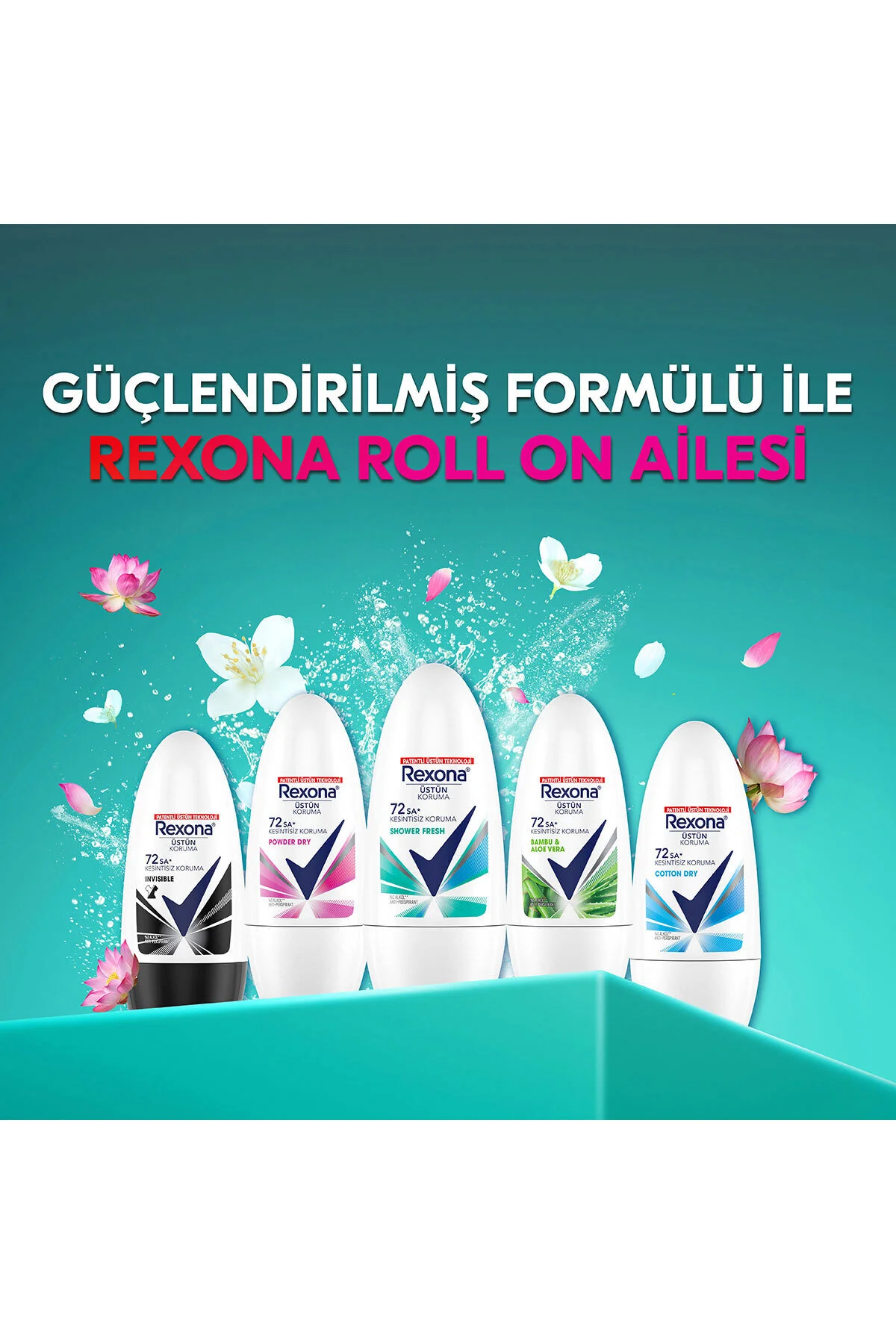 دئودورانت رول آن زنانه با رایحه دوش تازه 50 میلی لیتر رکسونا Rexona