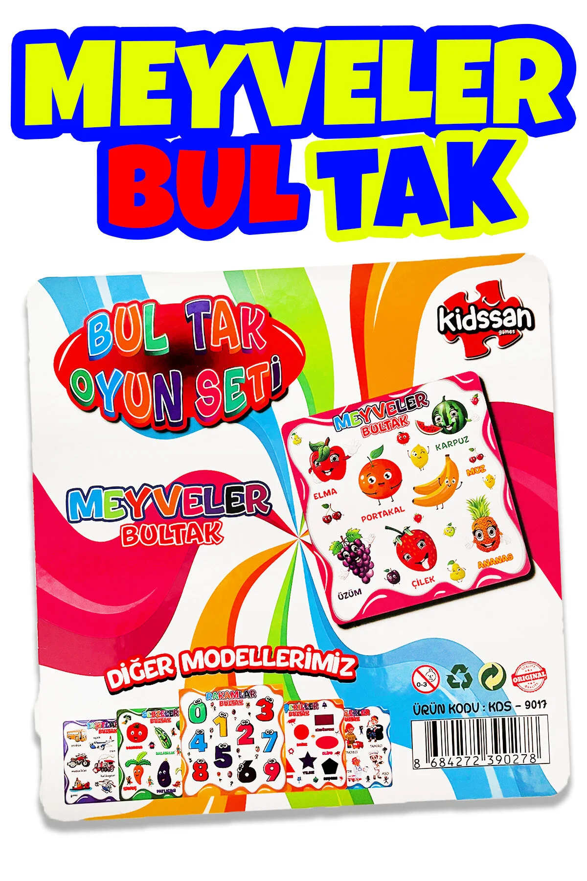 پازل سه بعدی اسباب بازی توسعه هوش آموزشی FRUITS BULTAK 3D Genel Markalar