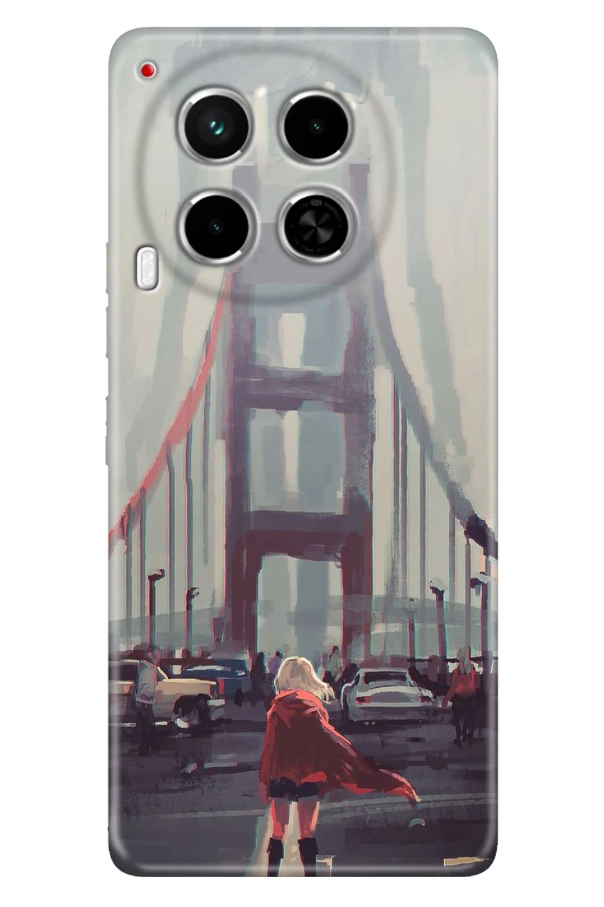 کاور و قاب CAMON 30 CASE CAMON30 طرح زنانه سیلیکونی با رنگ قرمز TECNO