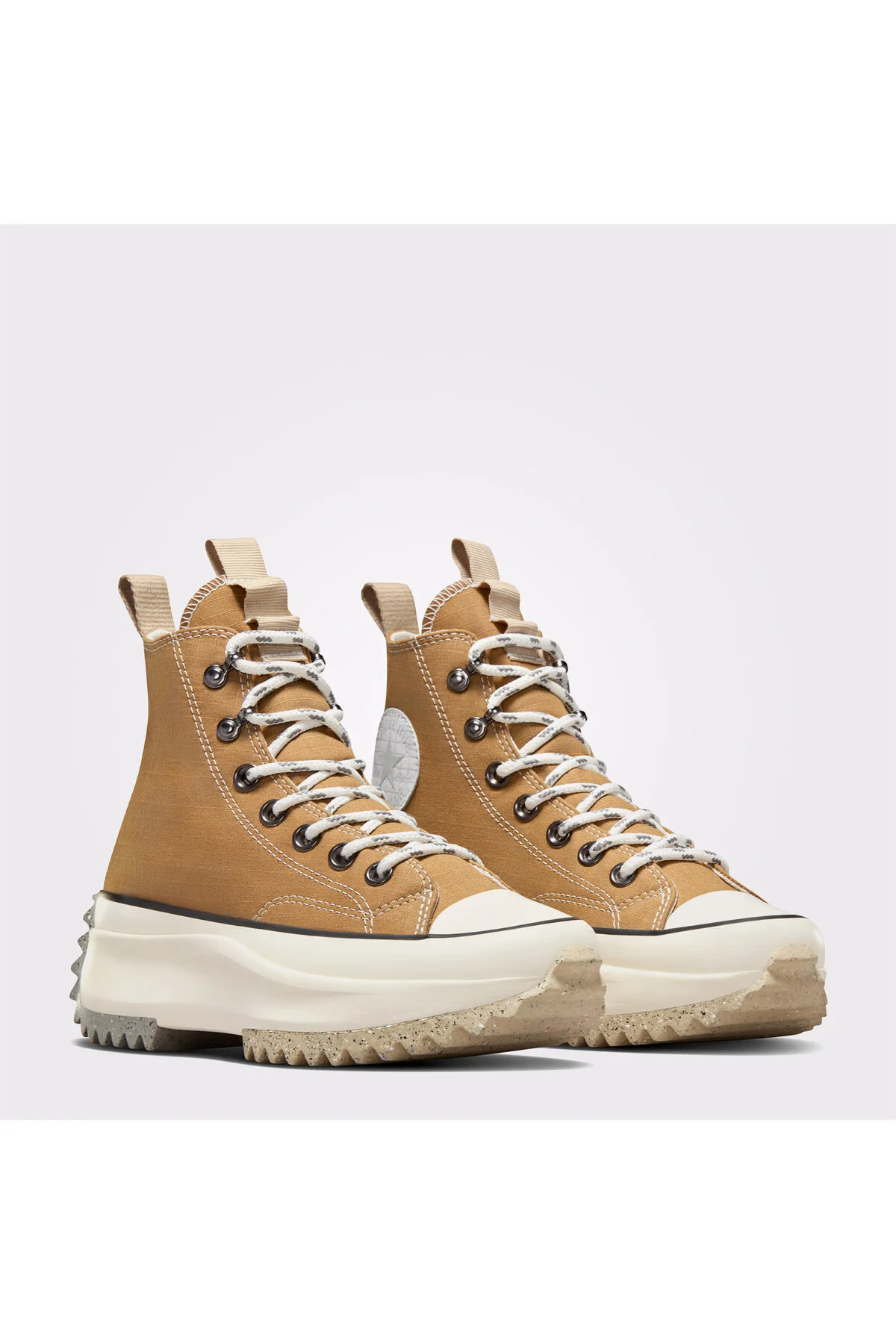اسنیکر کفش کتانی قهوه ای زنانه RUN STAR HIKE PLATFORM GRID کانورس Converse