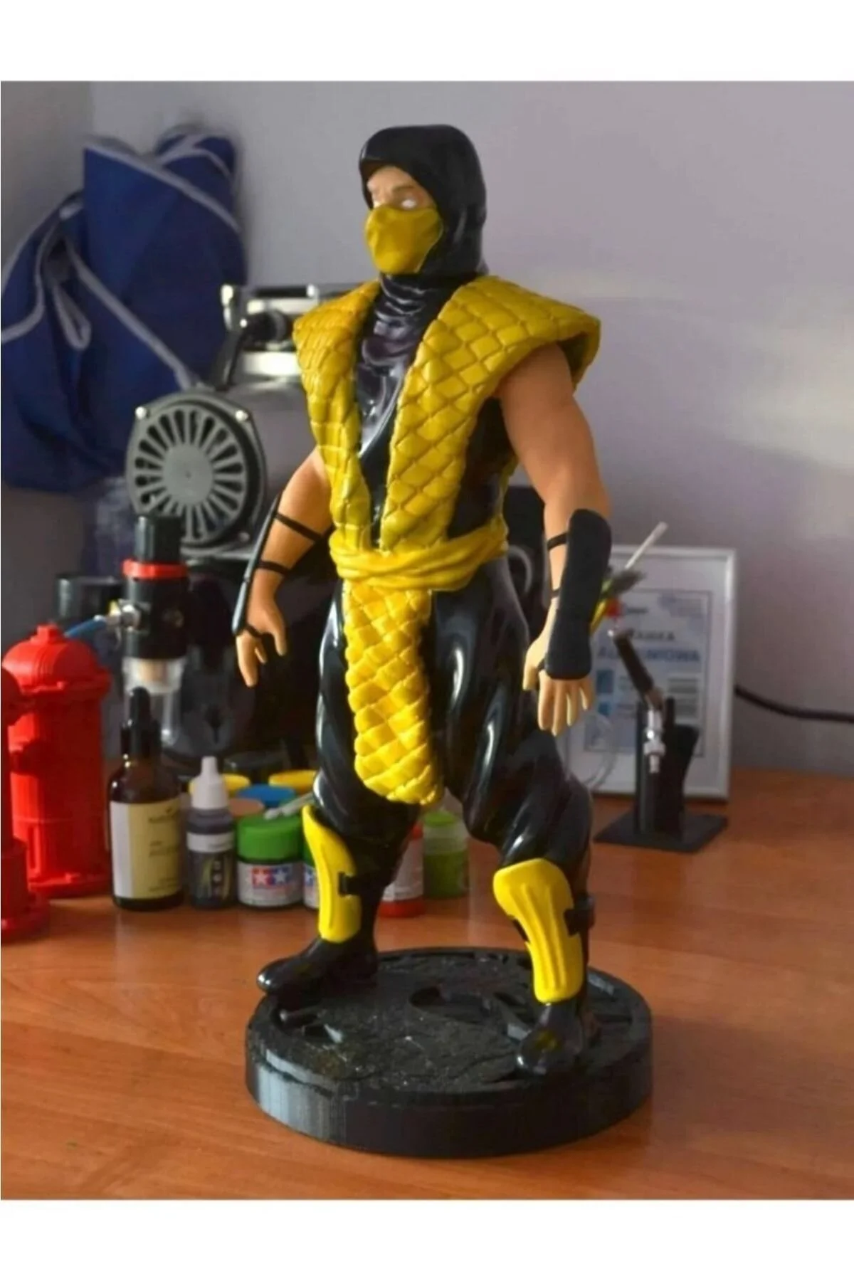 فیگور MORTAL KOMBAT SCORPION PAINTED FIGUR BUST FIGURINE 25CM از ترکیه YaspeCraft