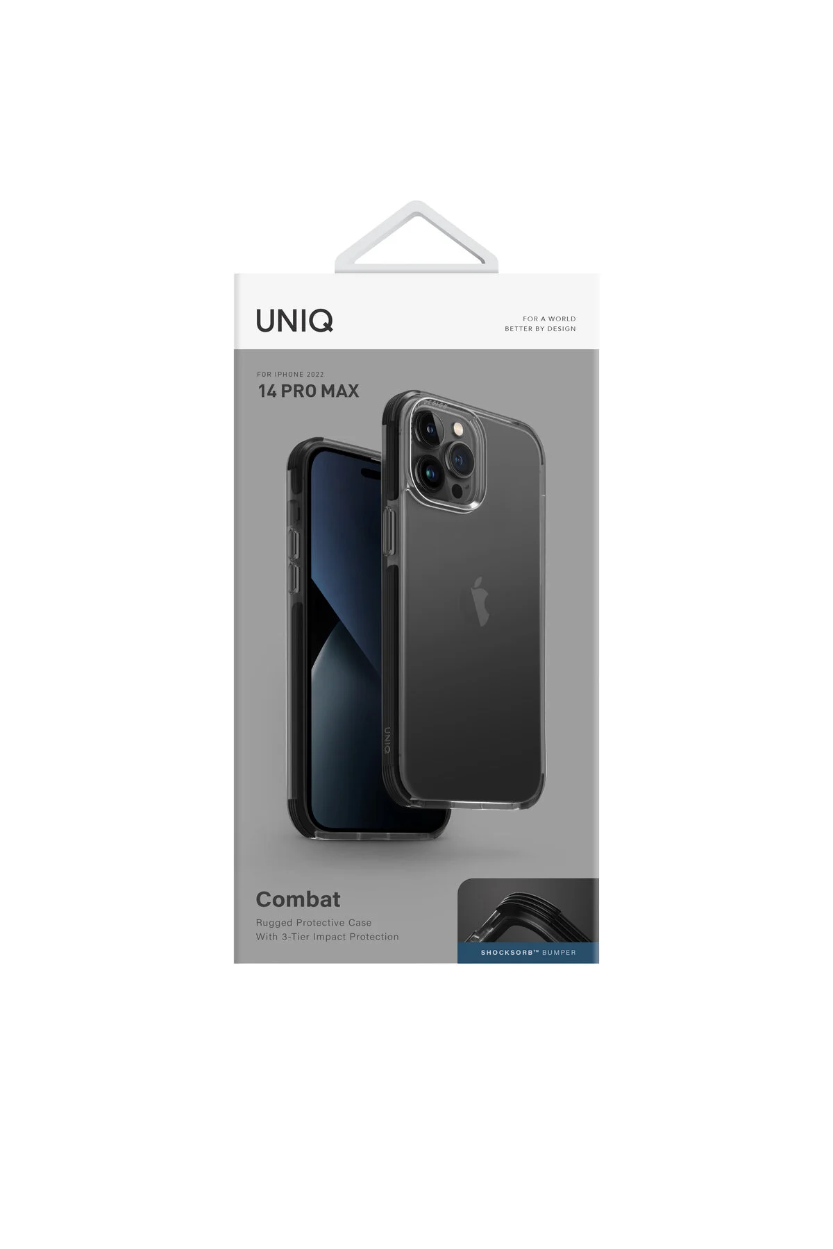 کاور و قاب پوشش محافظ سه لایه با فناوری SHOCKSORB™ IPHONE 14 PRO MAX CASE COMBAT SERIES UNIQ Better By Design