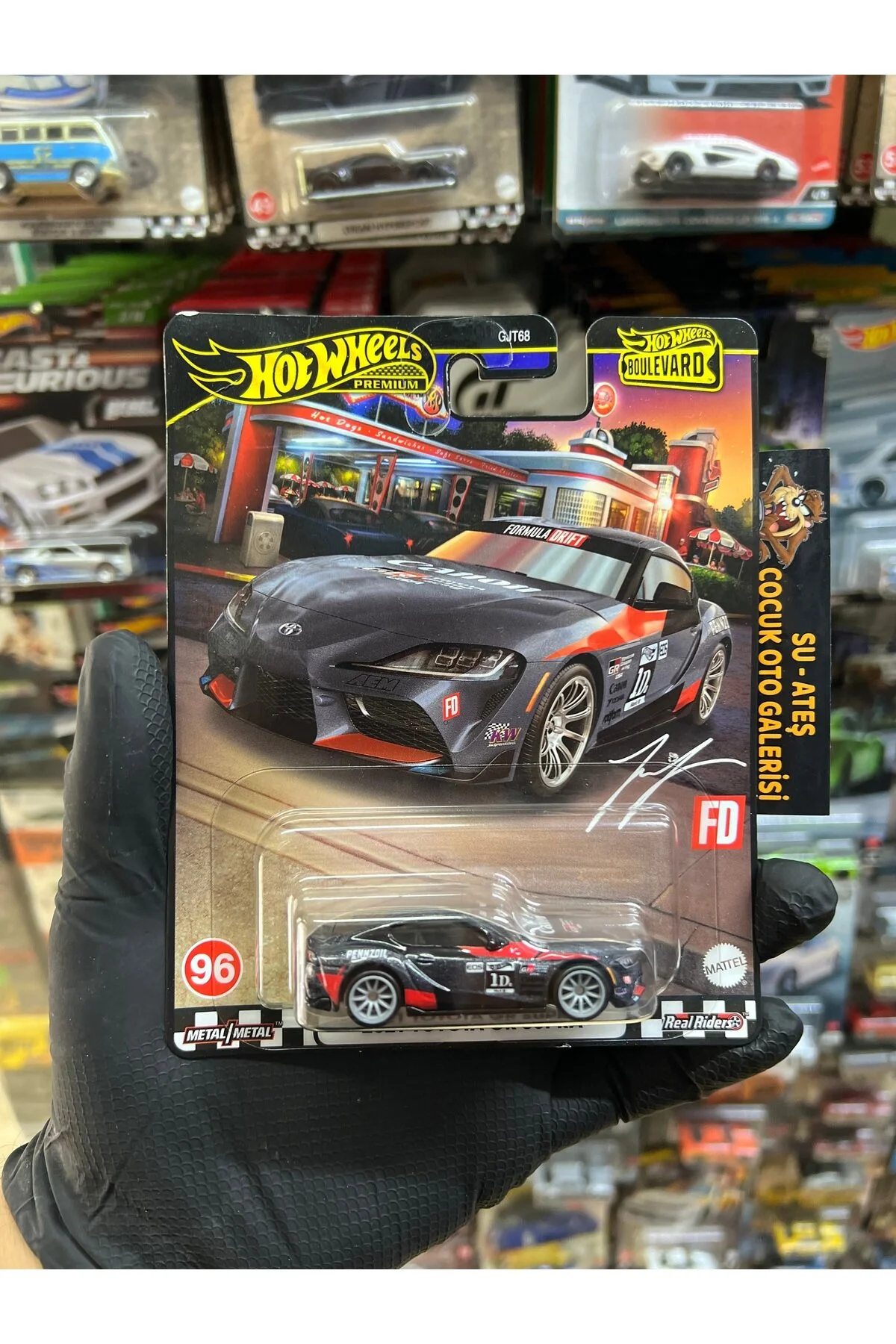 ماشین اسباب بازی PREMIUM TOYOTA GR SUPRA هات ویلز اورجینال HOT WHEELS