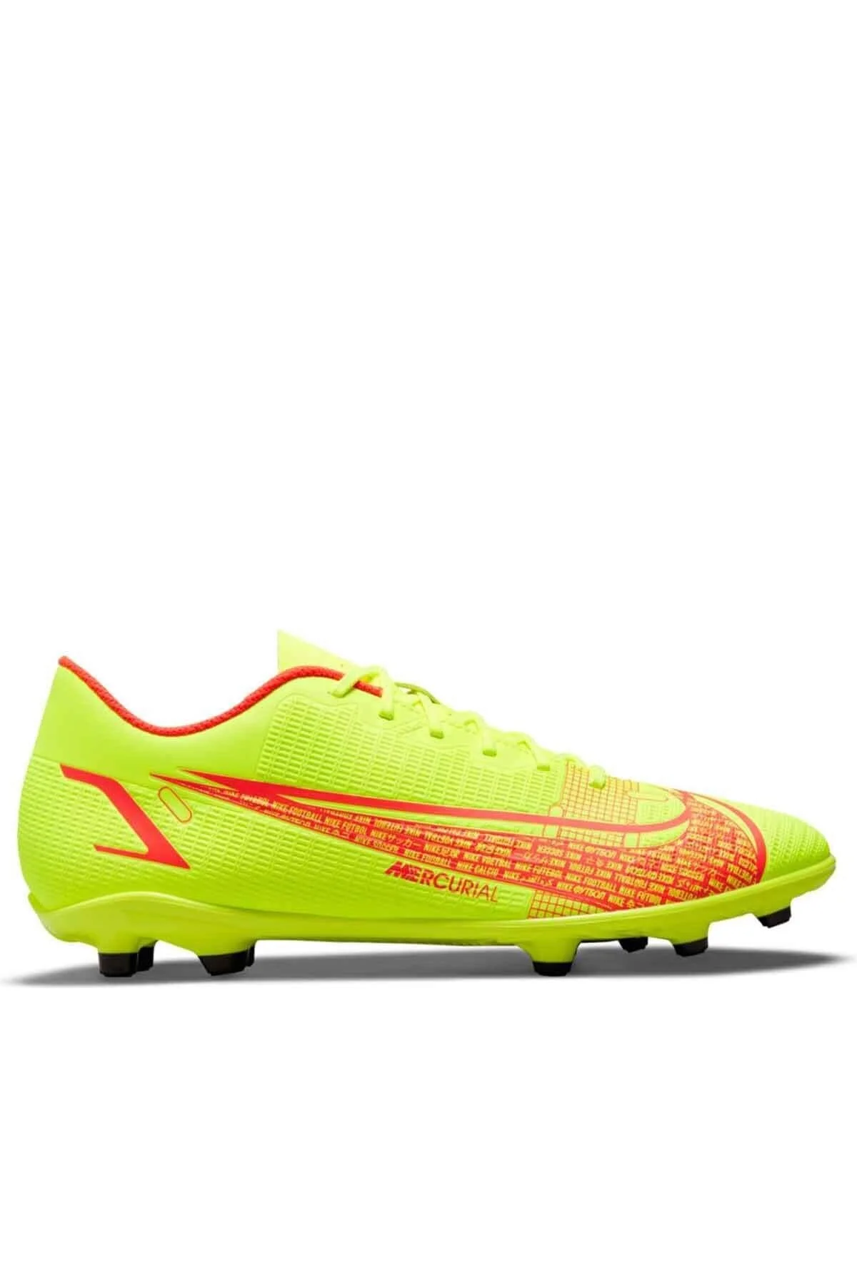 کفش چمن مصنوعی داخلی مردانه VAPOR 14 CLUB FG MG FOOTBALL ARTIFICIAL GRASS CRAFT NEON قرمز زرد نایک Nike