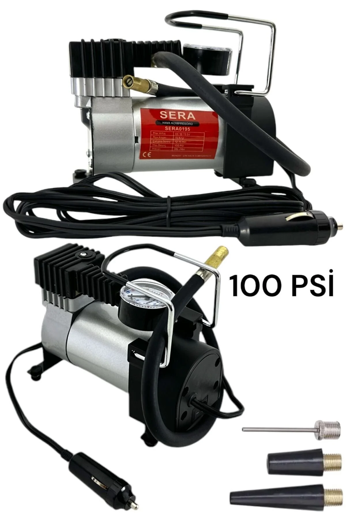 دستگاه هوا  کمپرسور هوایی خودرو تایر بادی 100 Psi Sera