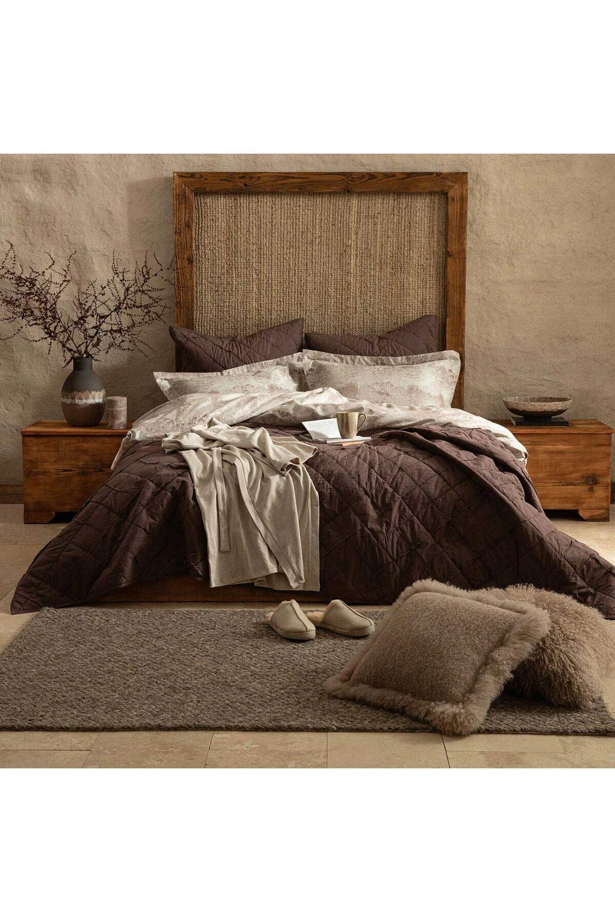 کاور لحاف دو نفره FORREST DUVET COVER SET KING YOU 230X220 سانتی متر قهوه Chakra