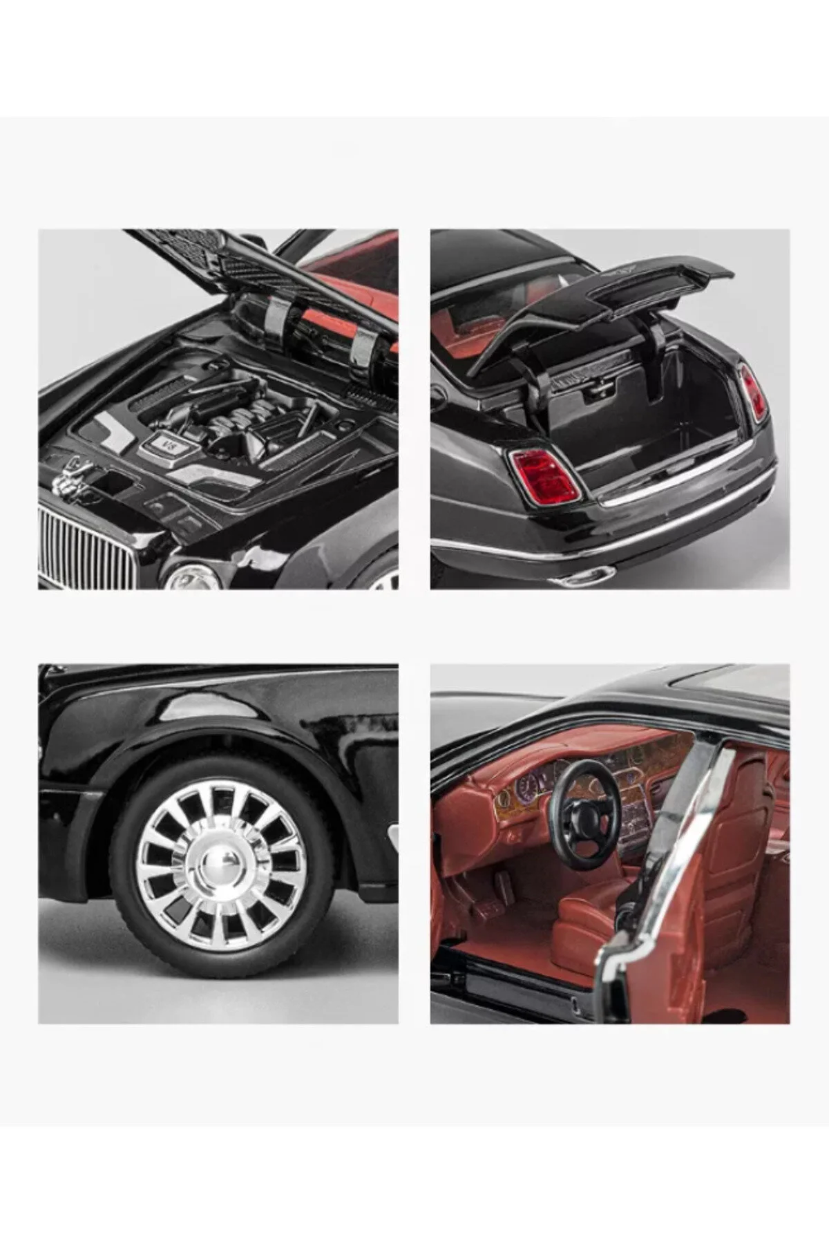 مدل خودرو BALLY DIECAST METAL MODEL COLLECTION CAR VOICE LIGHT 21 سانتی متر BENDLY MULSANNE 1:24 scntoys