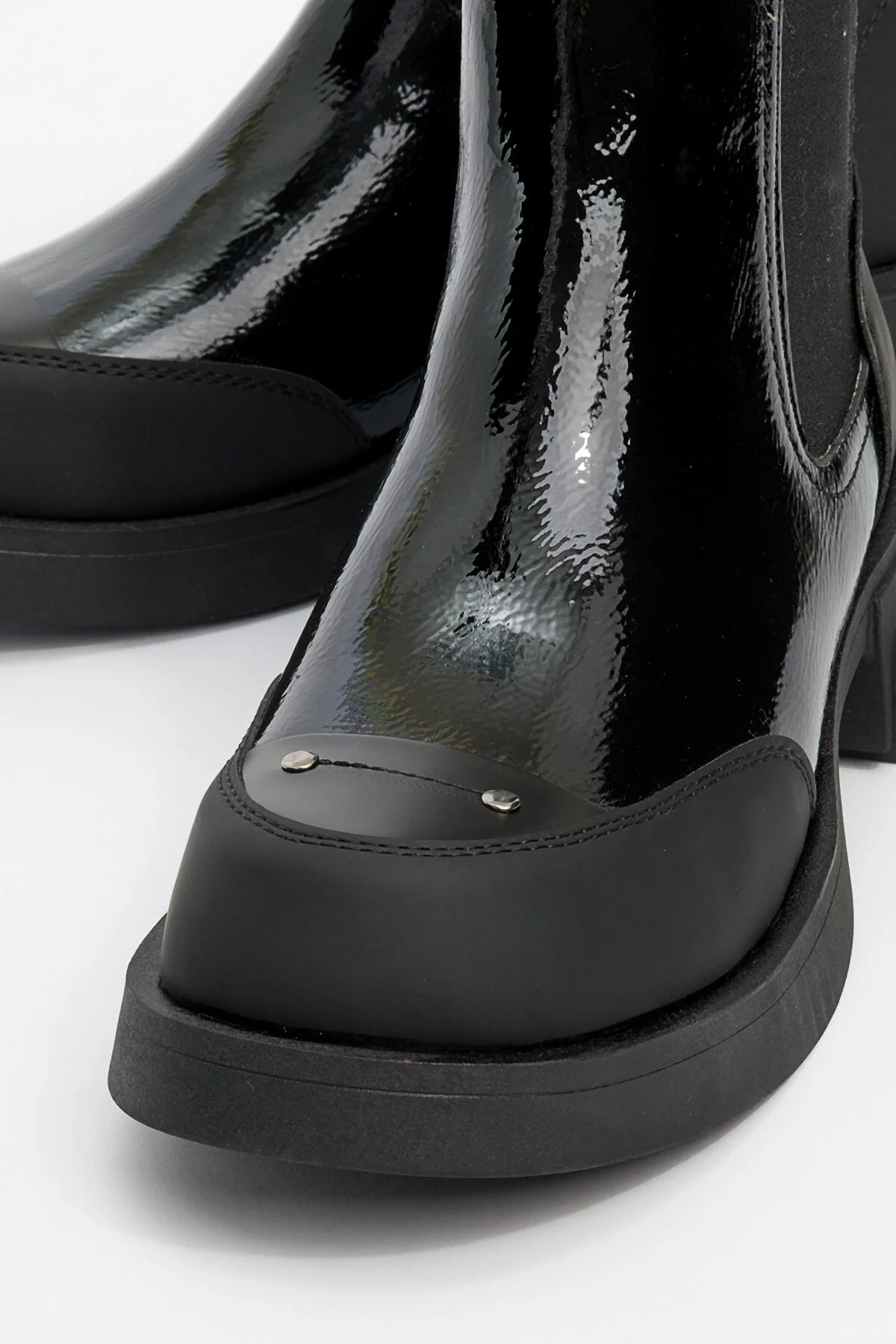 چکمه و بوت زنانه ALBIA مشکی PATENT چرمی ZIPPERED پوتین luvishoes