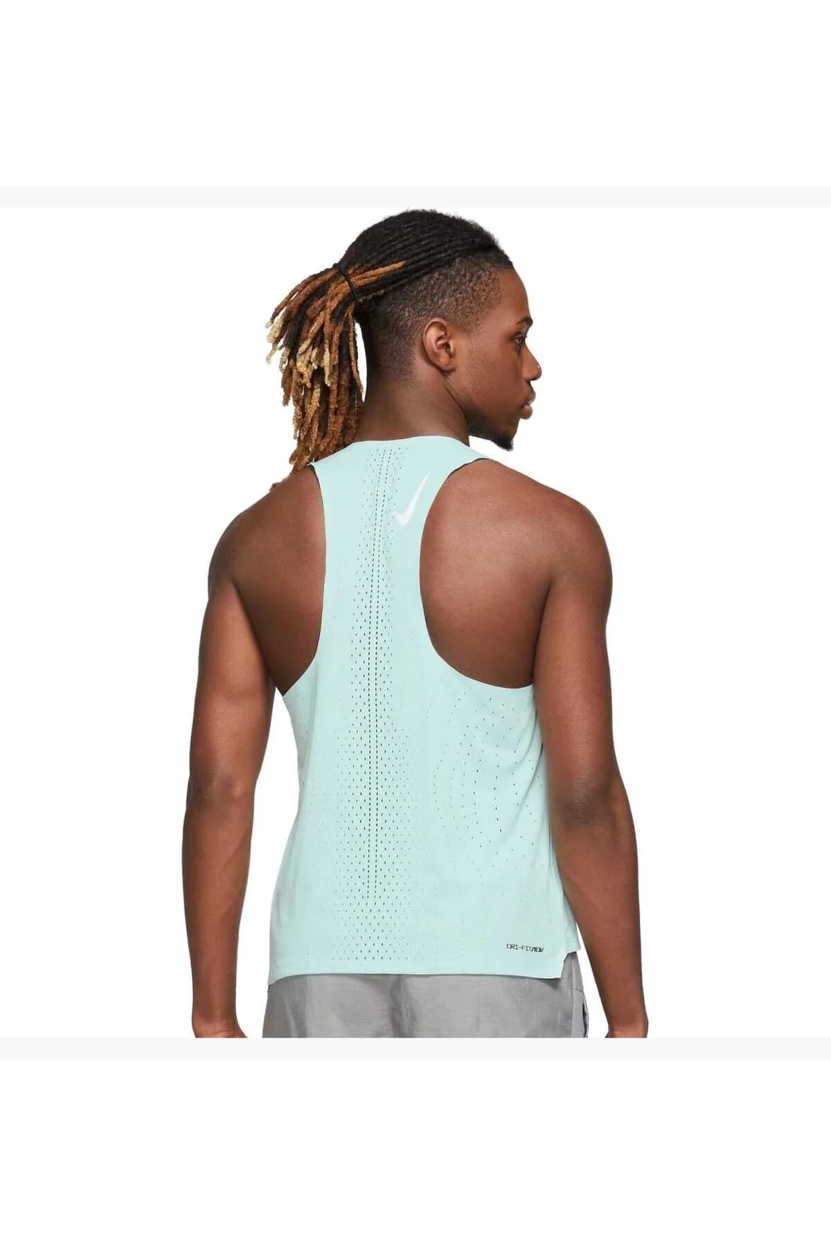 رکابی ورزشی سبز مردانه DRI FIT ADV در حال رانینگ ورزشکار باریک Nike