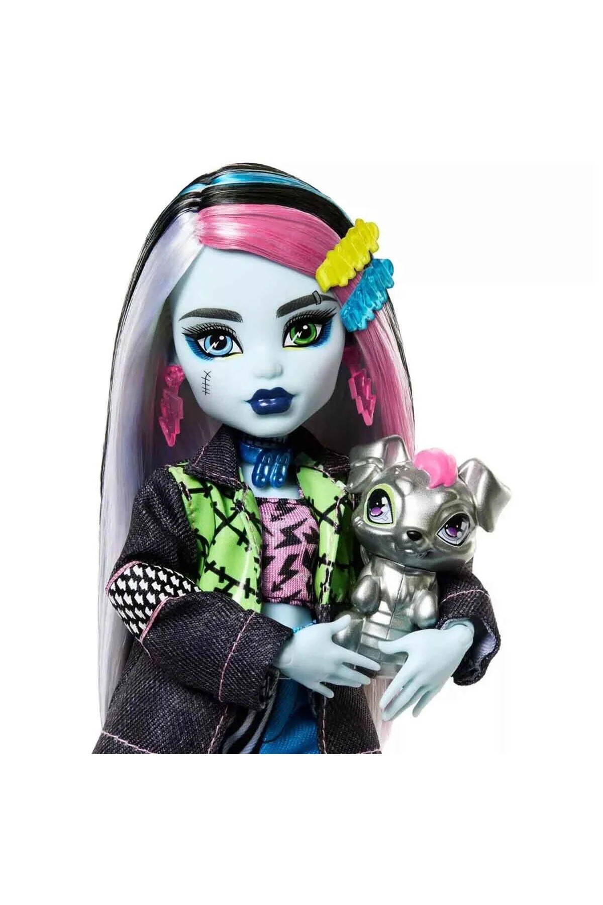 عروسک های مدل پسرانه و دخترانه بچگانه بچه شخصیت اصلی HPD53 کت سیاه FRANKIE STEIN HXH73 MONSTER HIGH
