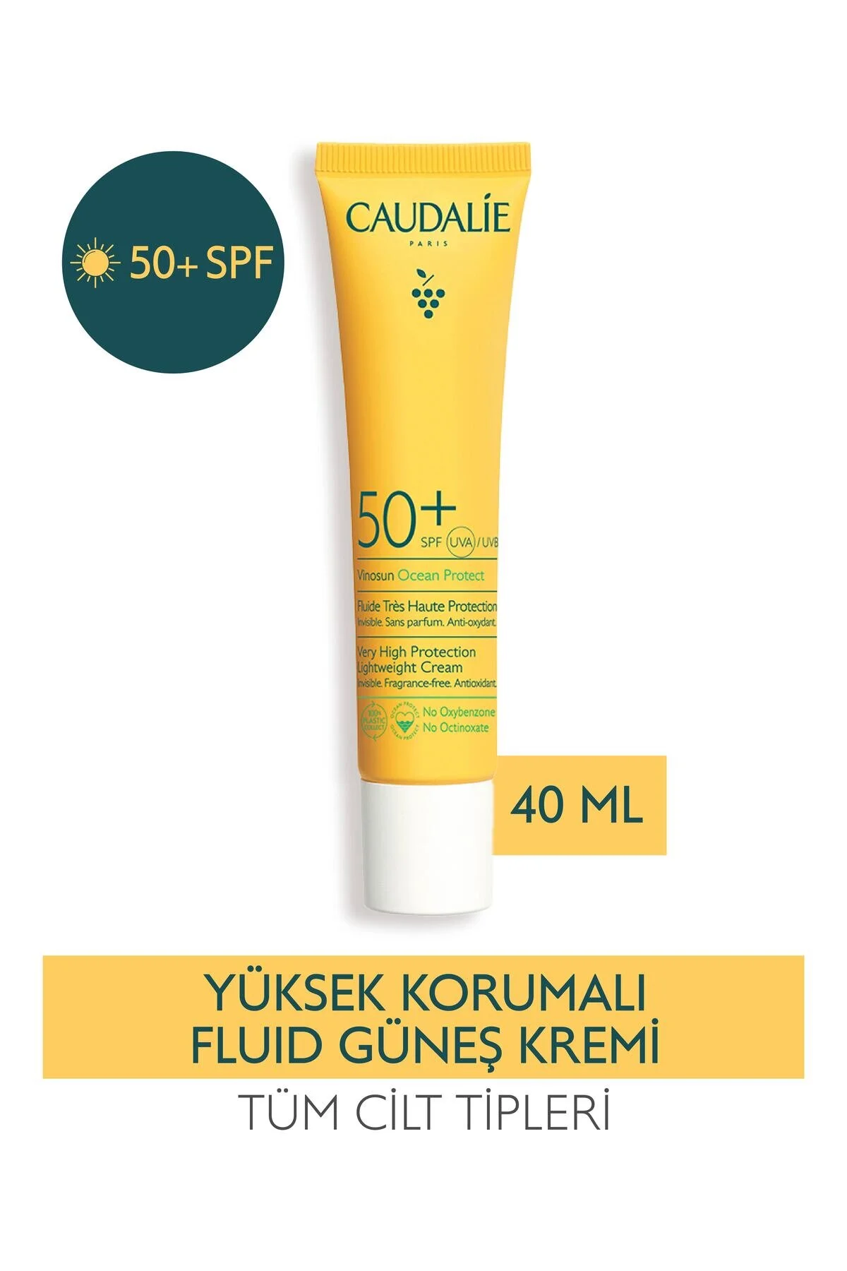 Caudalie کرم ضدآفتاب SPF50 + محافظ اقیانوس وینوسان 40 میلی لیتر