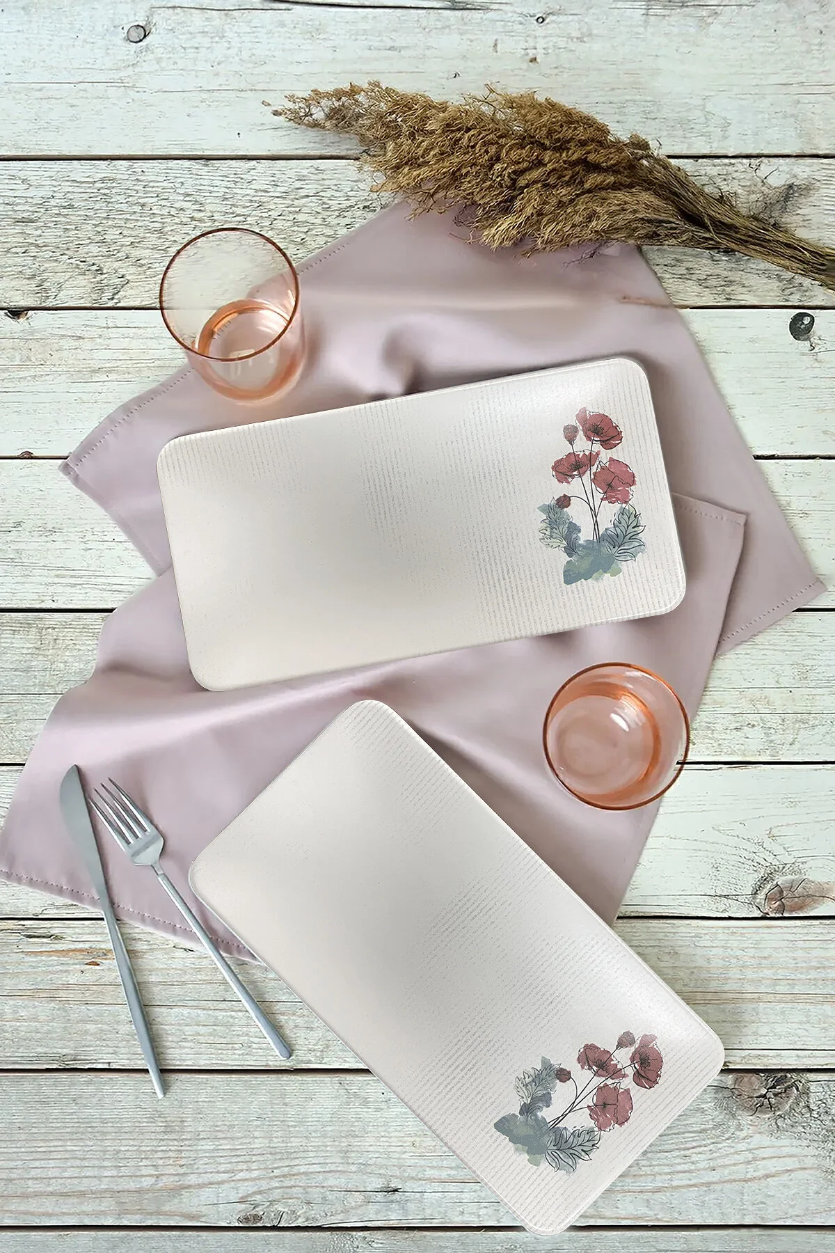 بشقاب گل کوپپی با الگوی 33X17CM صفحه Keramika