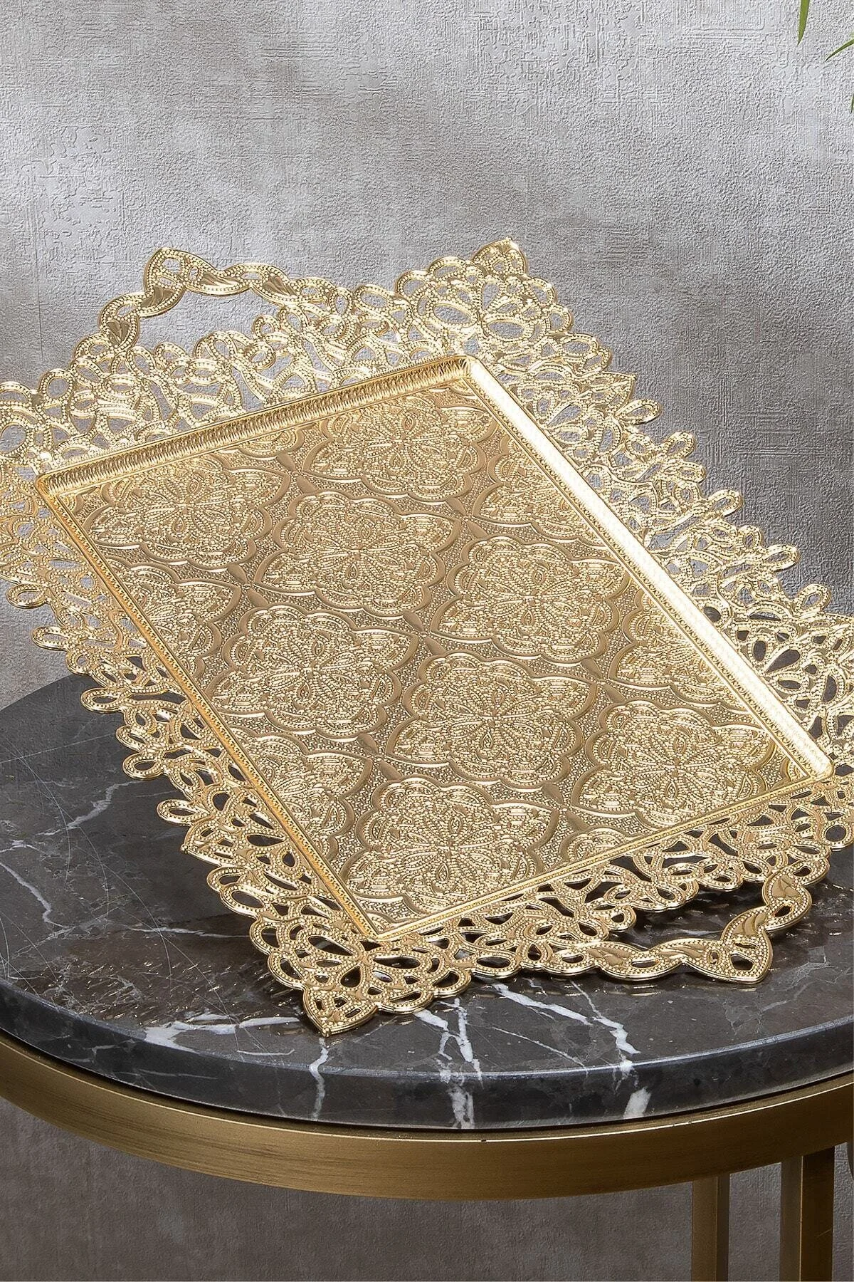 سینی ارائه فلز مستطیل BOW LACE برای 4 نفر 314 Sena