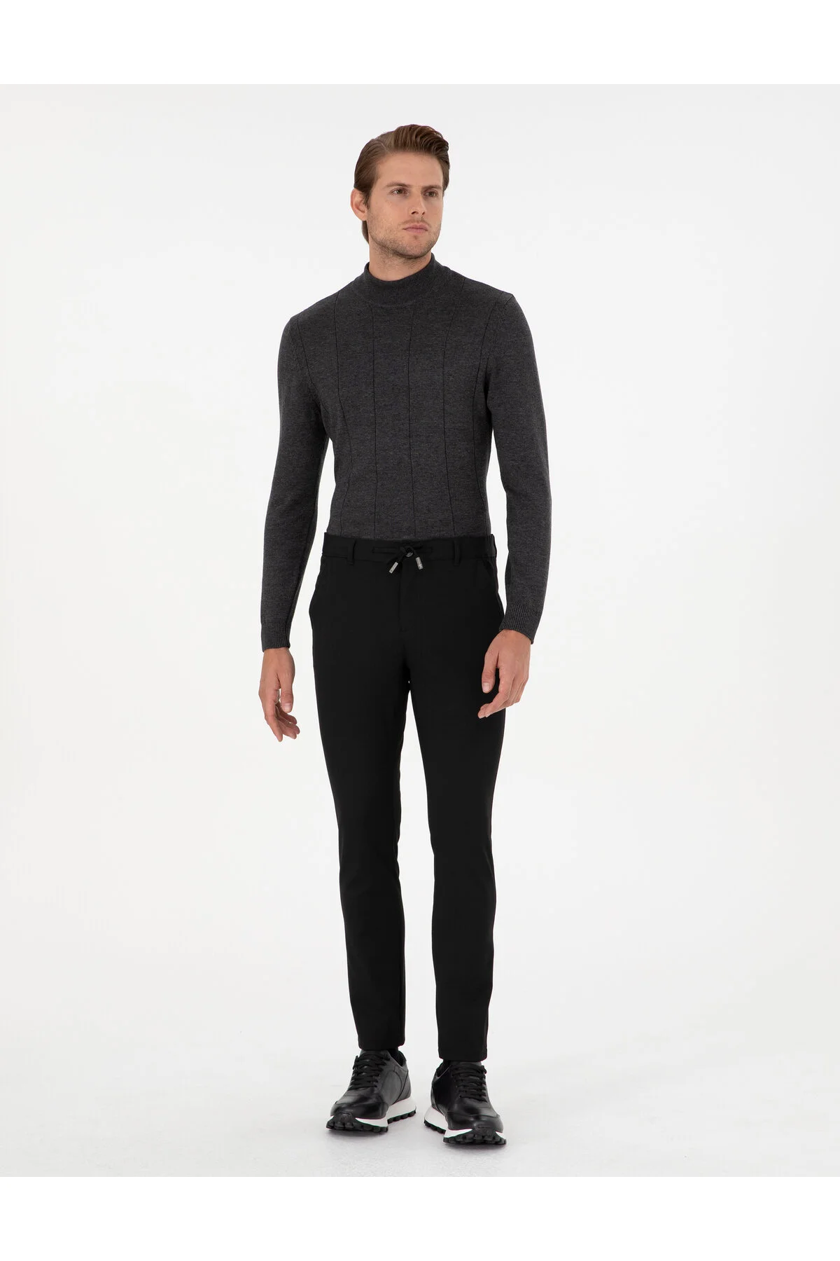 شلوار مردانه بوم جگر سیاه و سفید Pierre Cardin