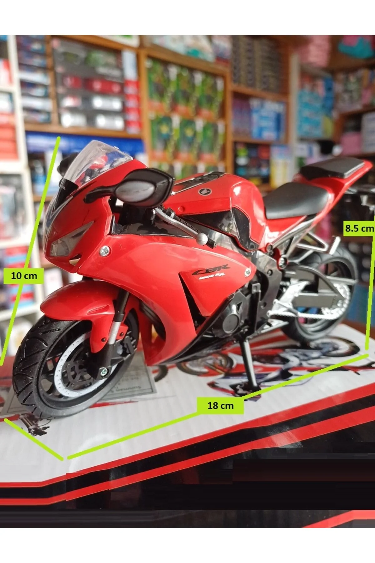 مدل خودرو موتور سیکلت HONDA CBR 1000 RR 1:12 ایستاده است OYUNCAKSAHİLİ